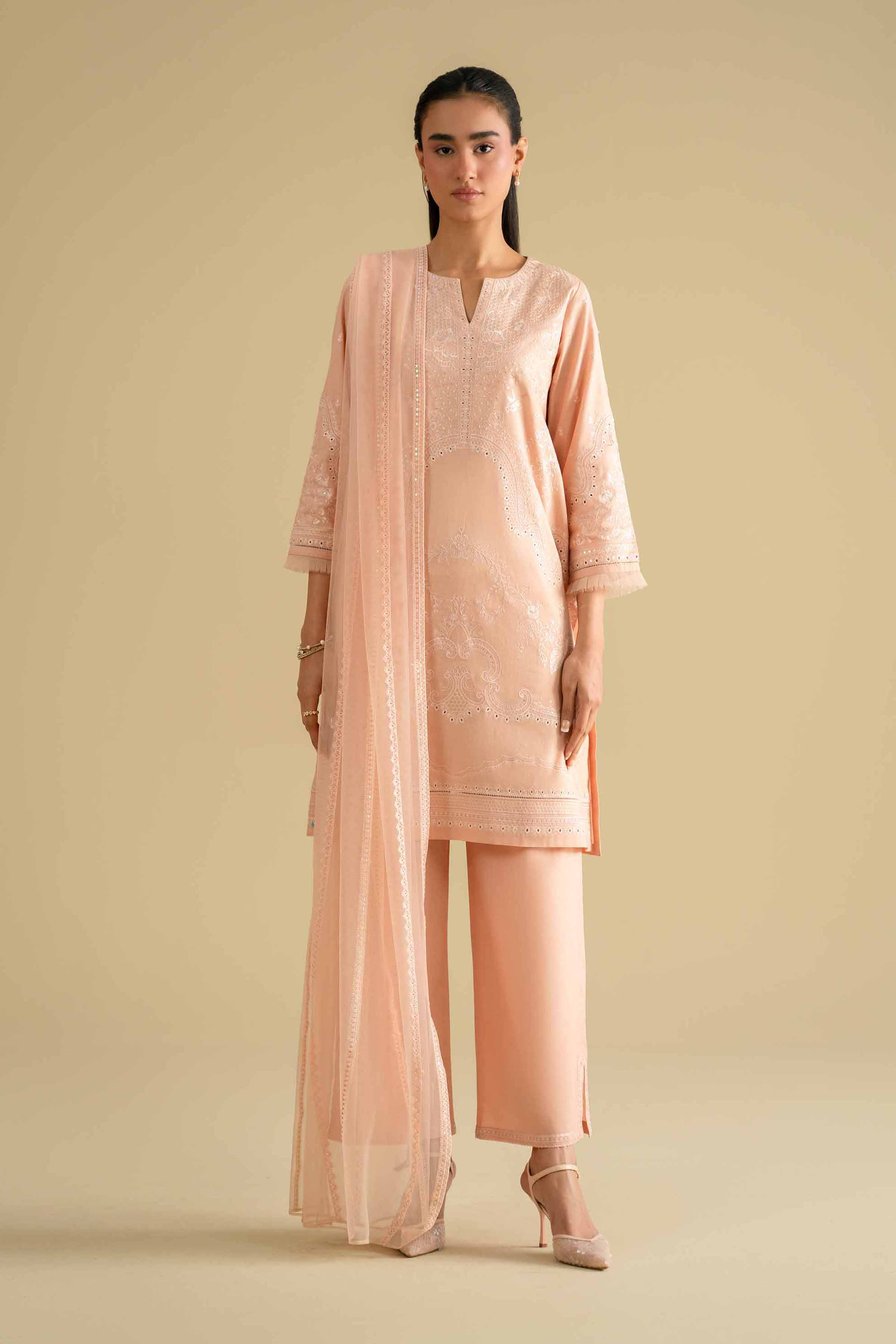 3 Piece - Embroidered Suit - KFE26-90 - Image 3