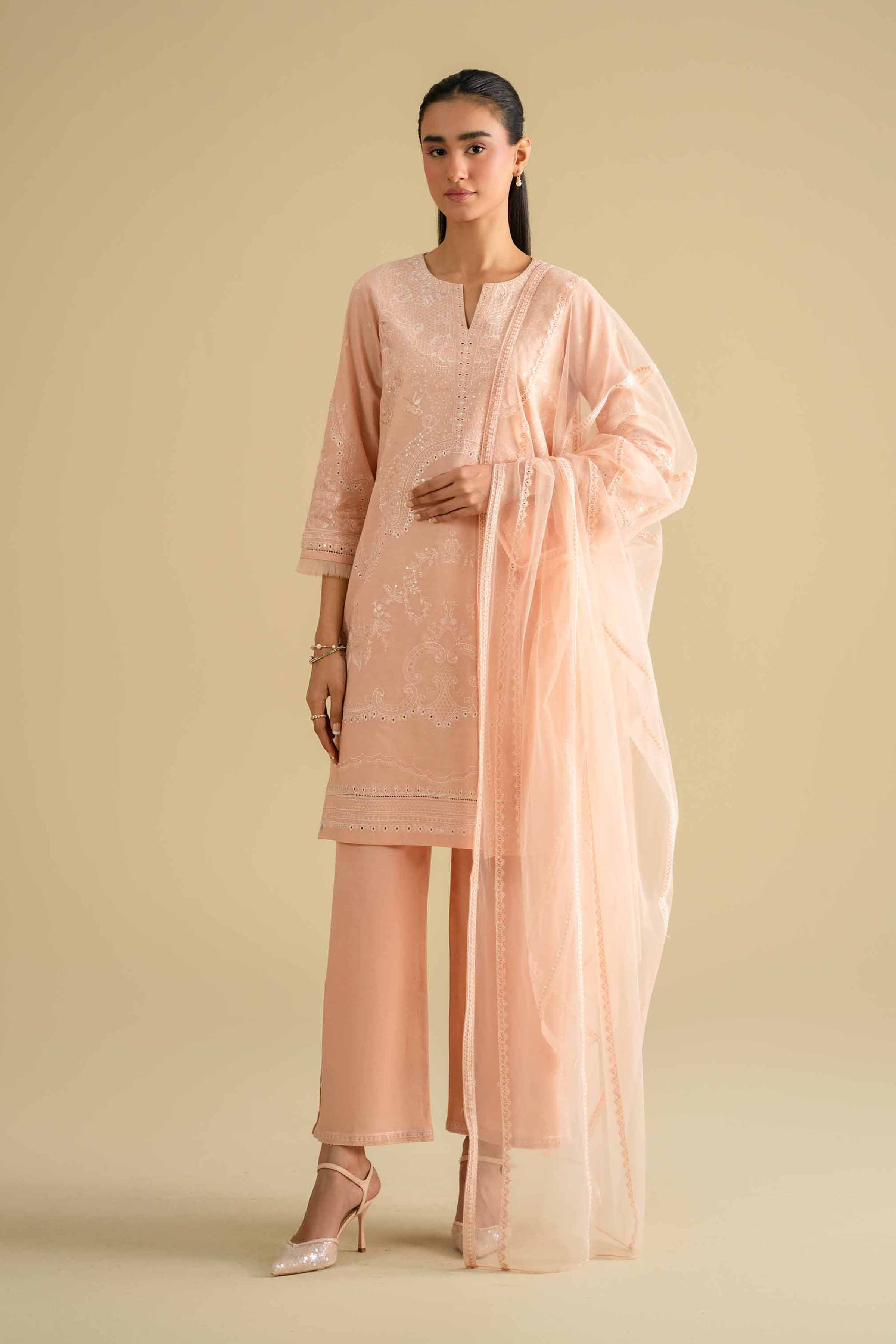 3 Piece - Embroidered Suit - KFE26-90 - Image 5