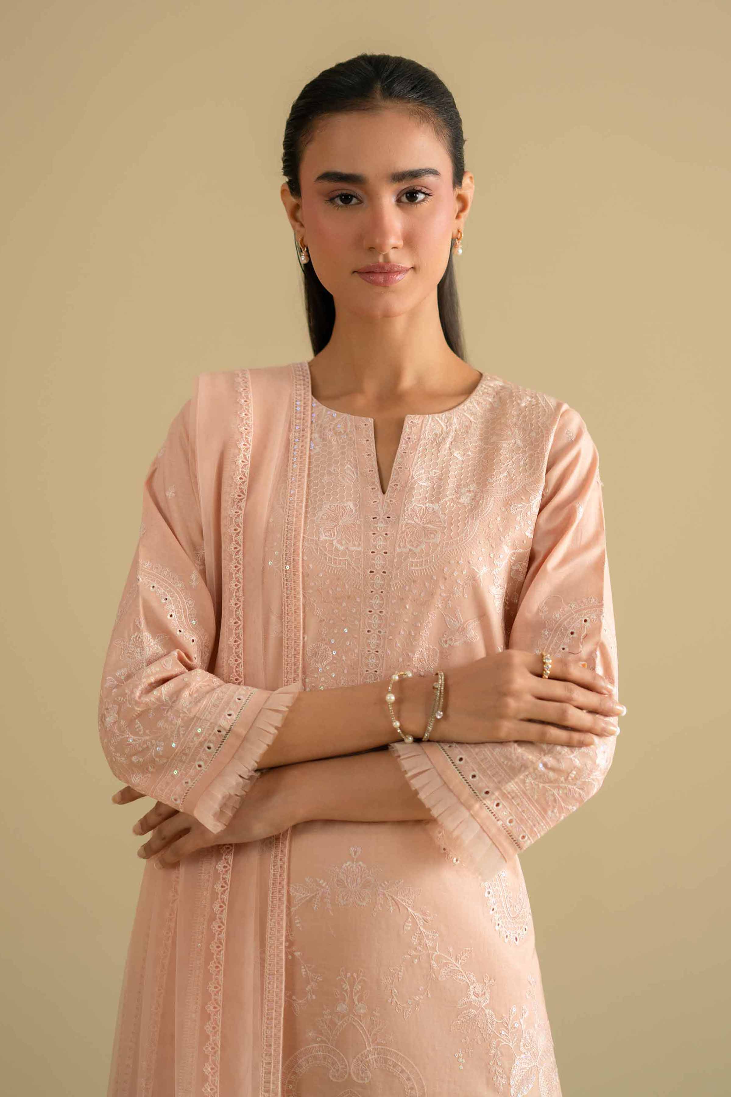 3 Piece - Embroidered Suit - KFE26-90 - Image 6