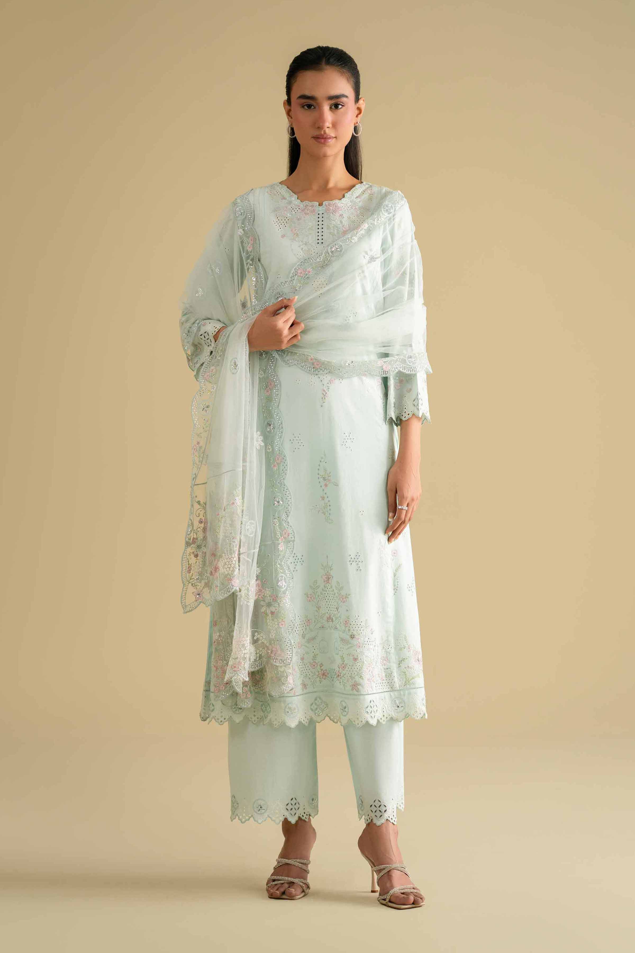 3 Piece - Embroidered Suit - KFE26-91