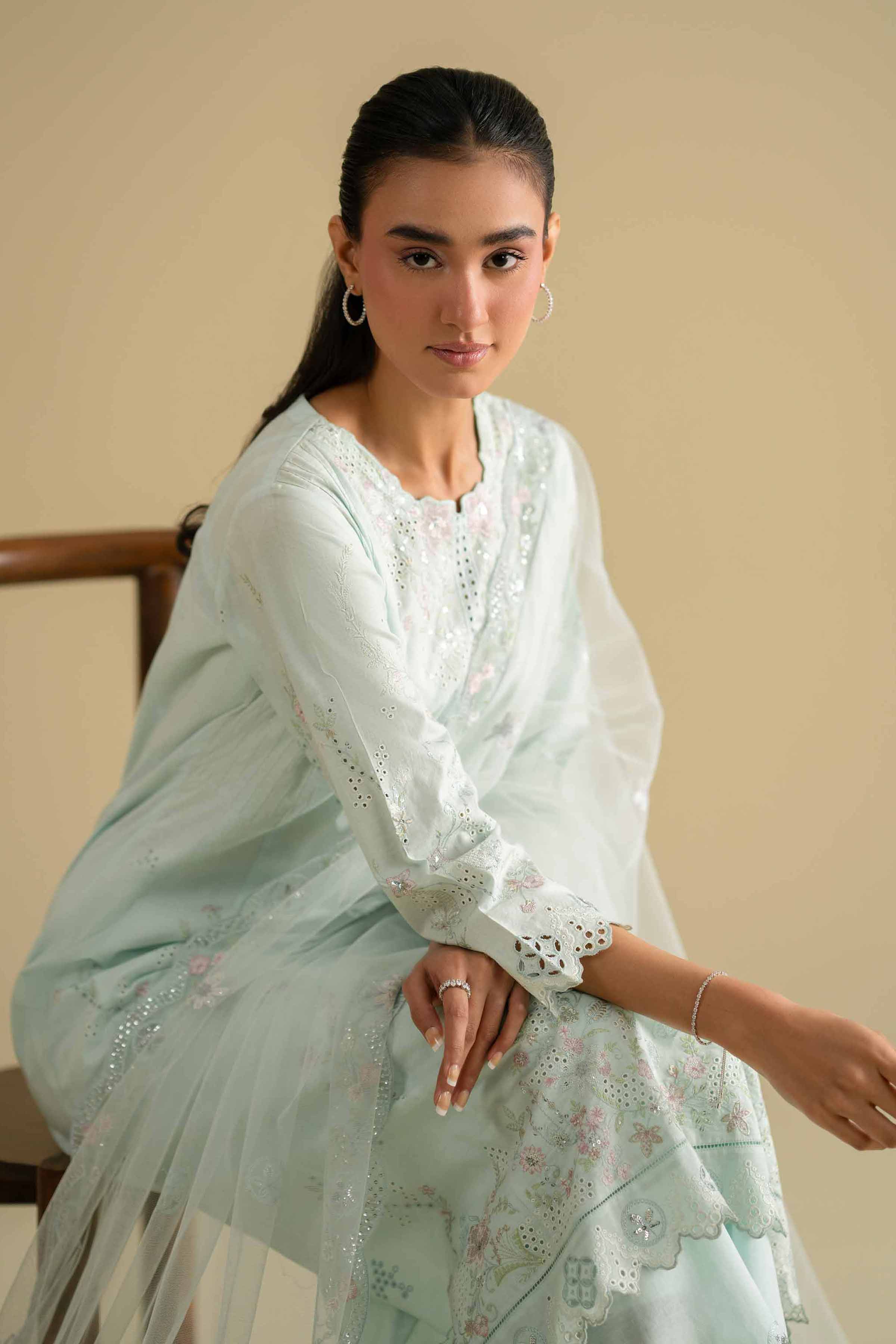 3 Piece - Embroidered Suit - KFE26-91 - Image 2