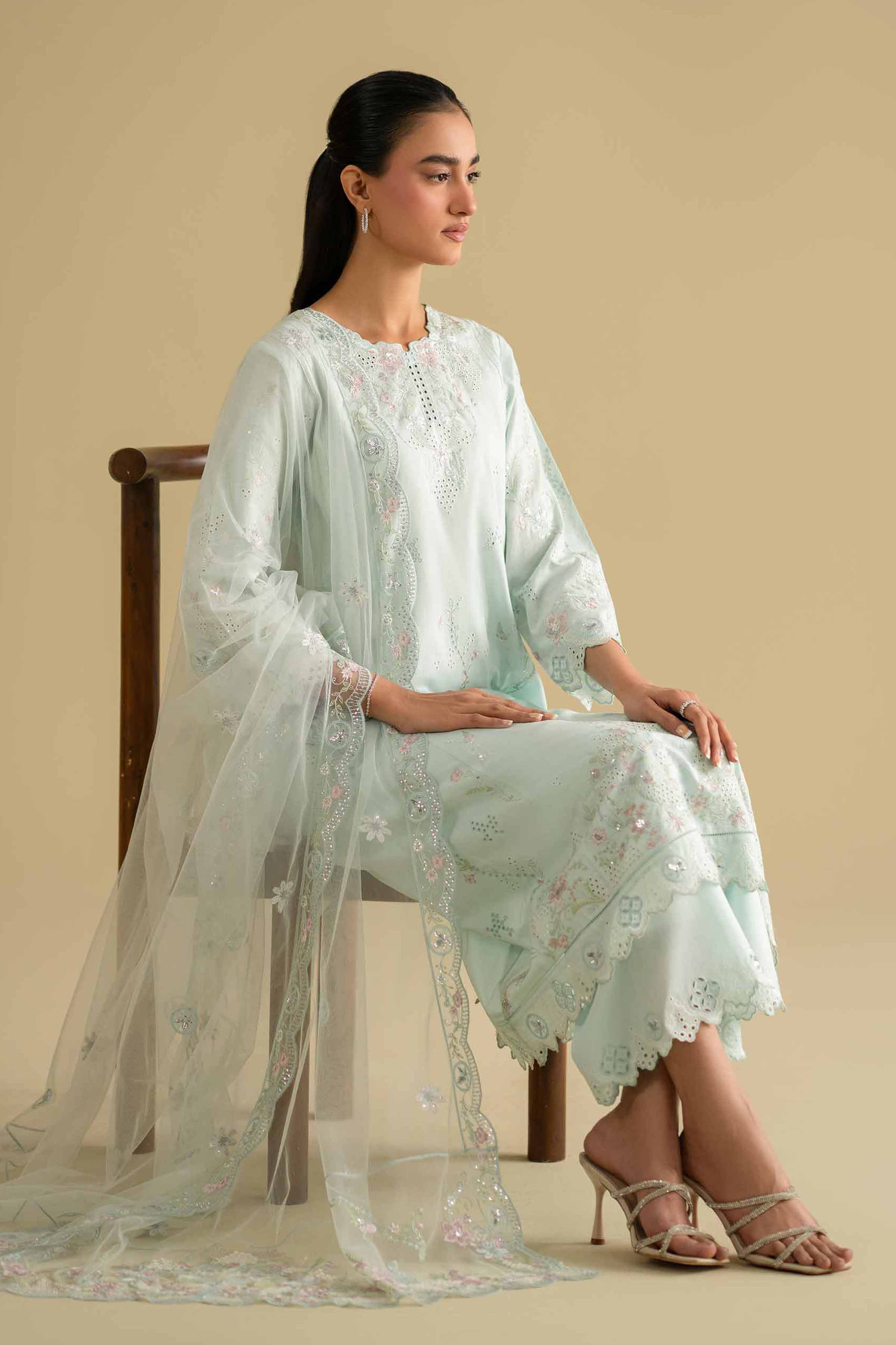 3 Piece - Embroidered Suit - KFE26-91 - Image 4