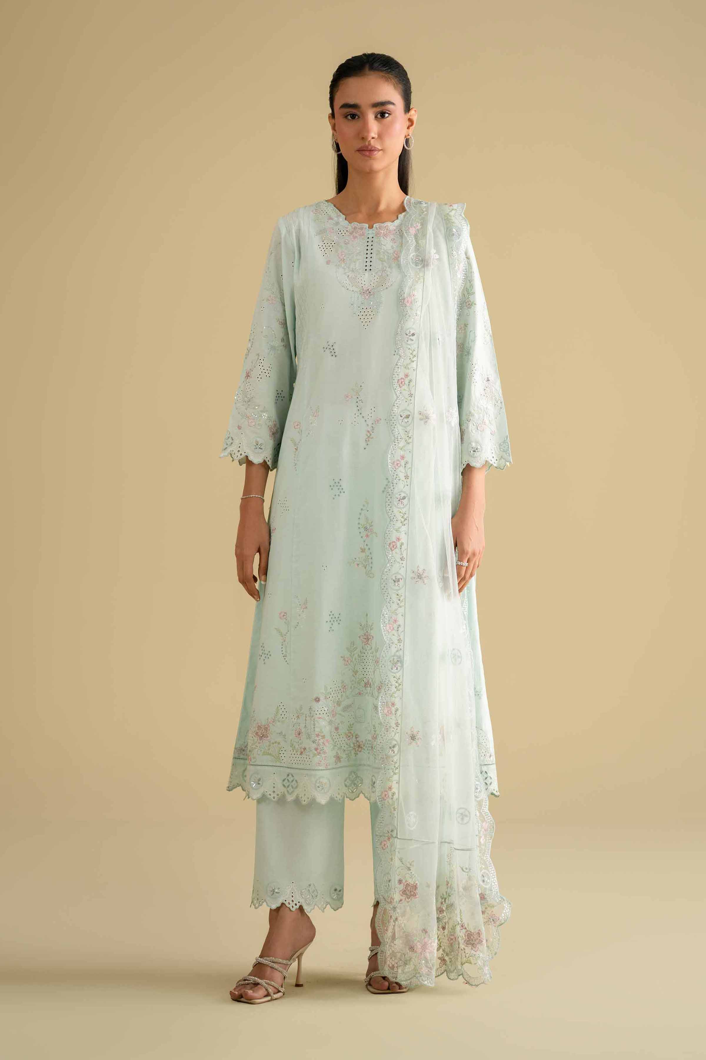 3 Piece - Embroidered Suit - KFE26-91 - Image 5