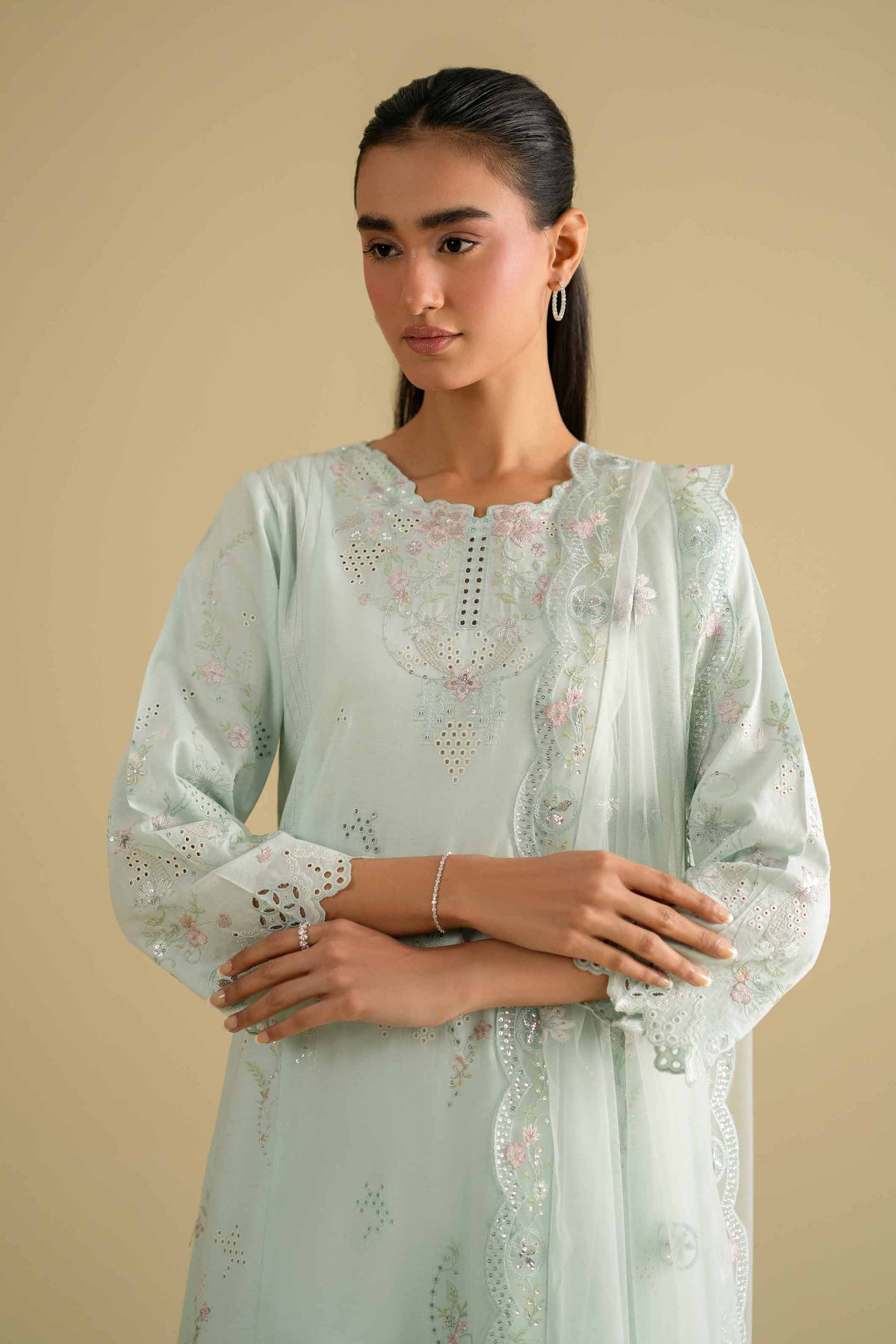 3 Piece - Embroidered Suit - KFE26-91 - Image 6