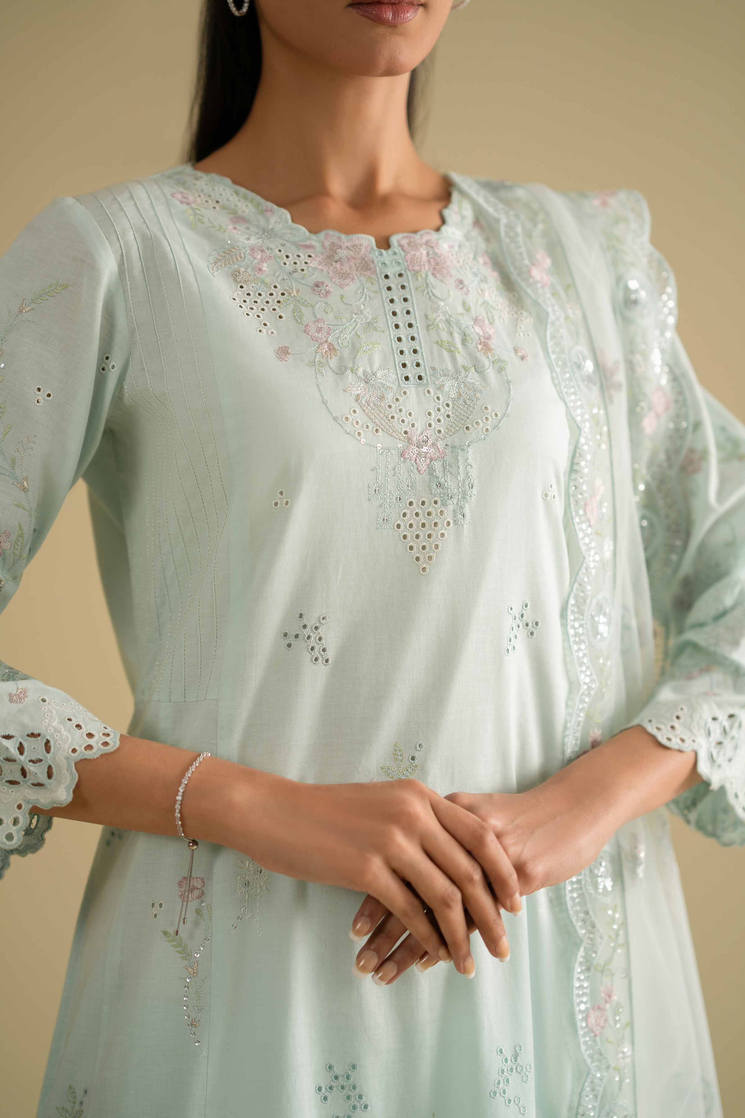 3 Piece - Embroidered Suit - KFE26-91 - Image 8