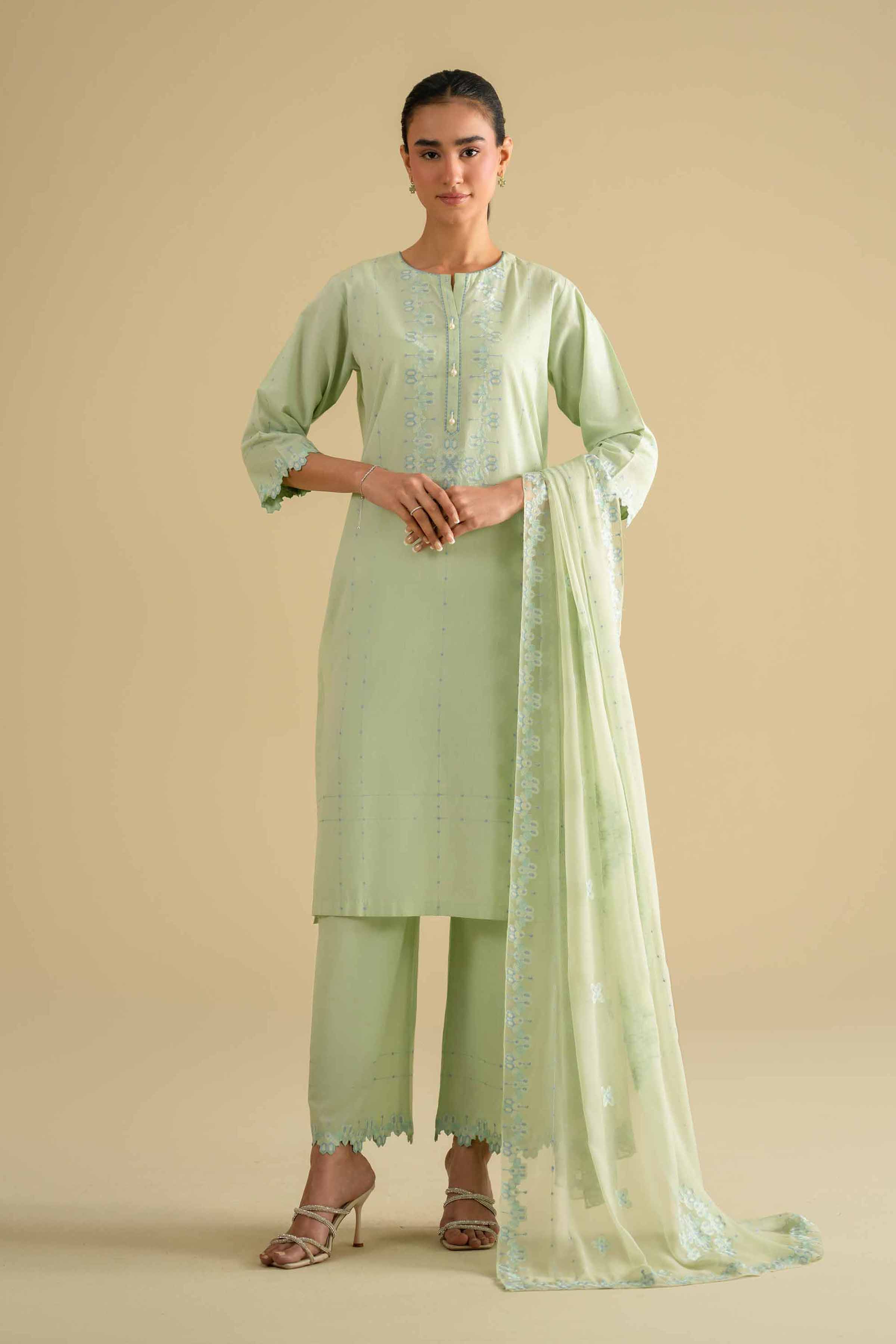 3 Piece - Embroidered Suit - KFE26-93