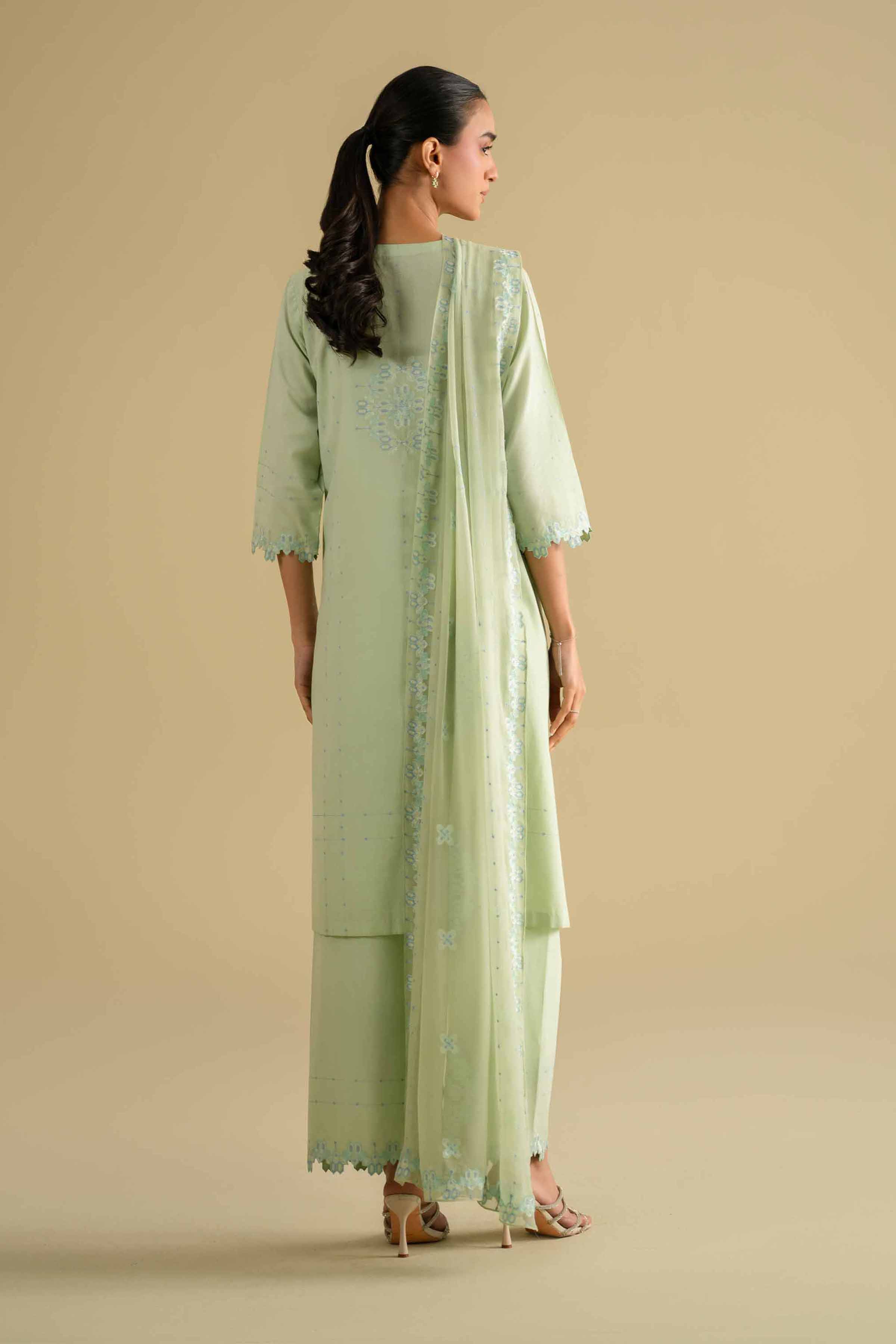 3 Piece - Embroidered Suit - KFE26-93 - Image 3