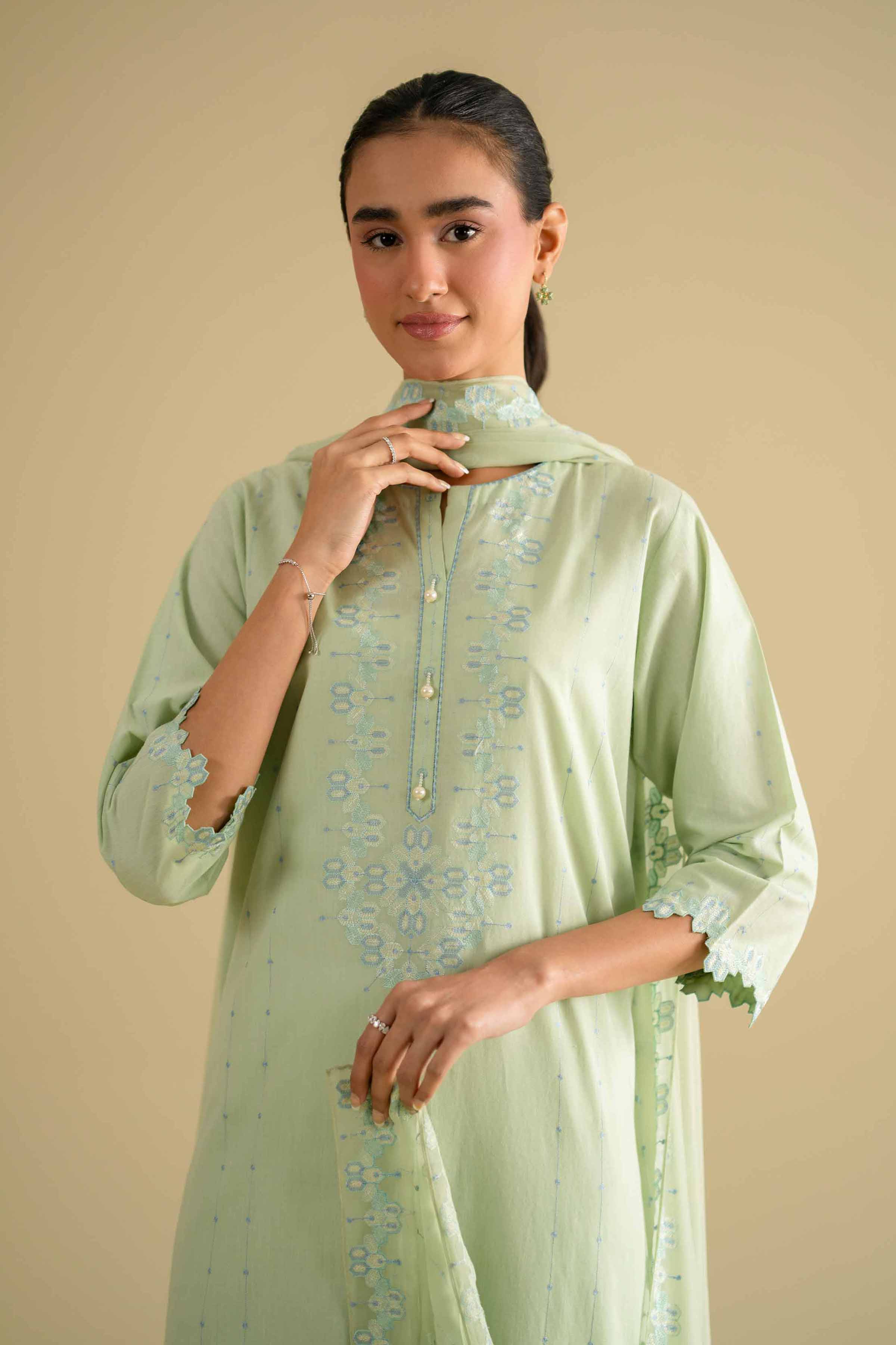 3 Piece - Embroidered Suit - KFE26-93 - Image 5