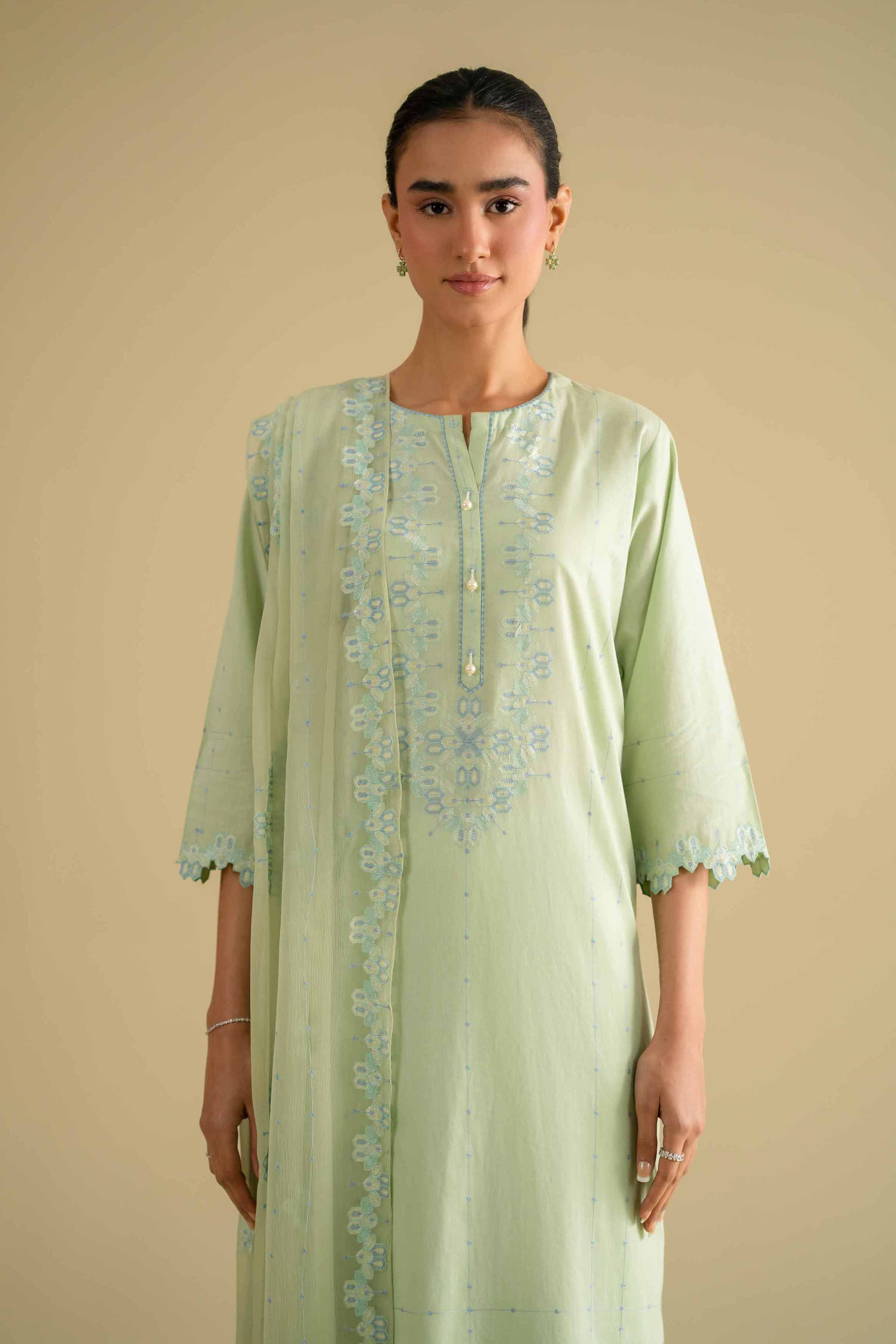 3 Piece - Embroidered Suit - KFE26-93 - Image 7