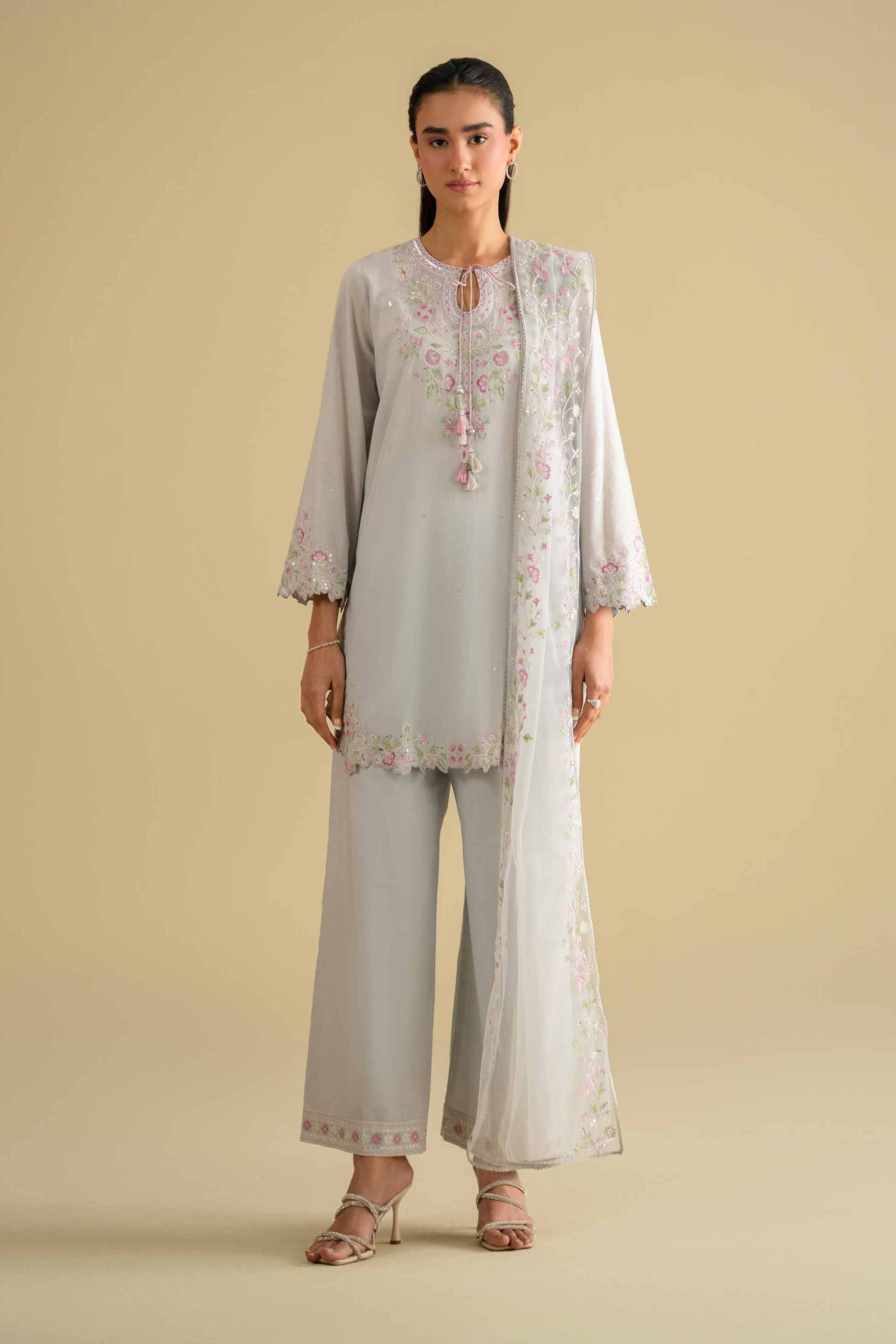 3 Piece - Embroidered Suit - KFE26-95 - Image 2