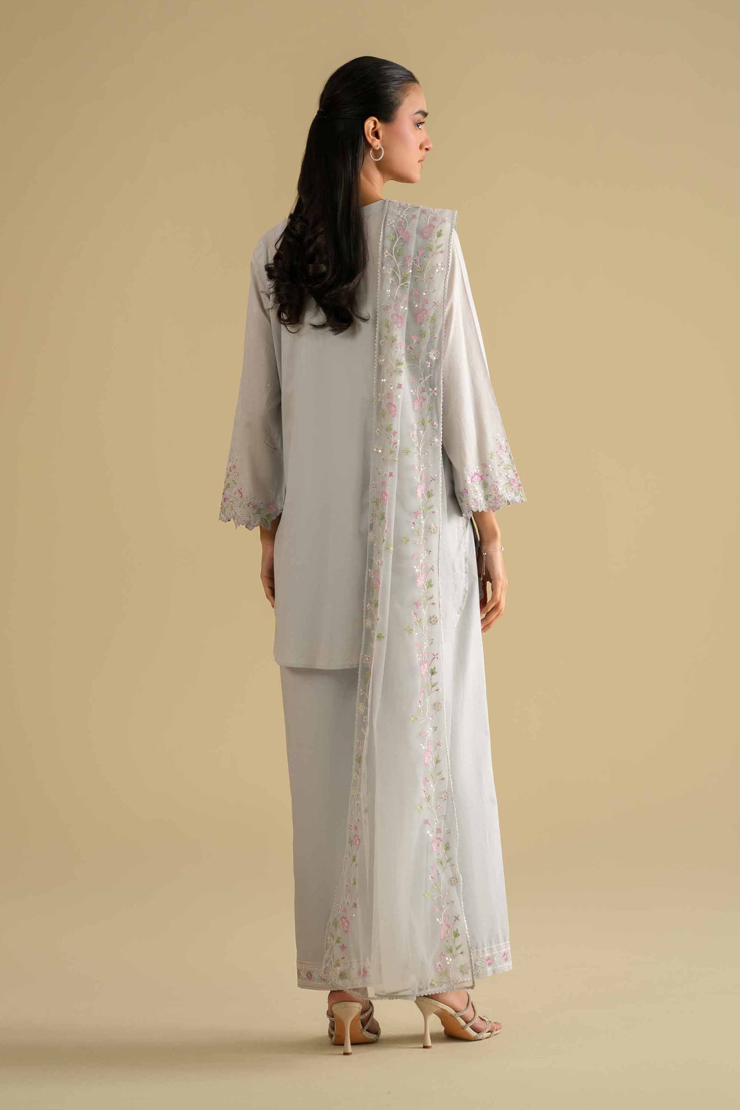 3 Piece - Embroidered Suit - KFE26-95 - Image 3