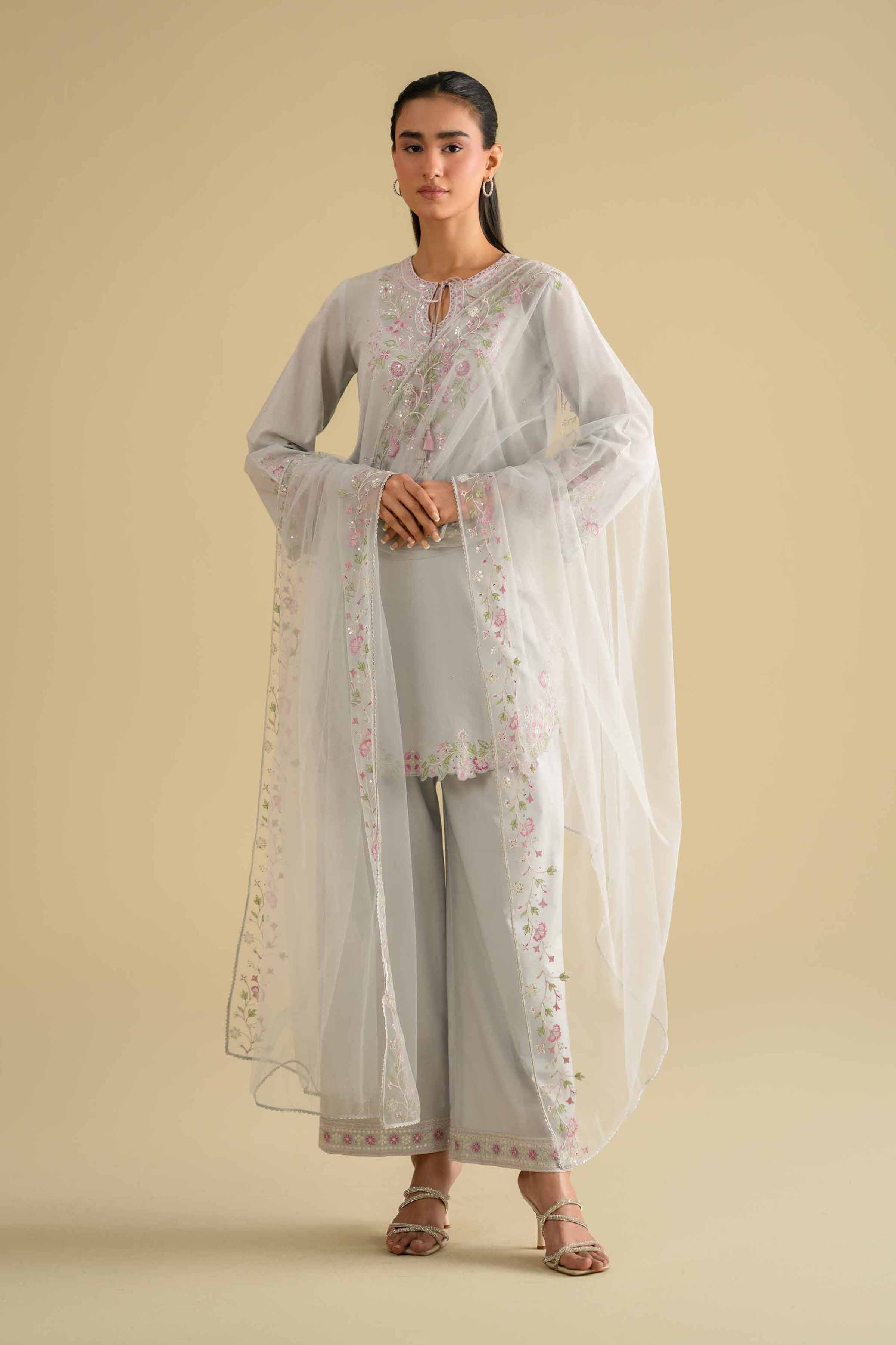 3 Piece - Embroidered Suit - KFE26-95 - Image 4