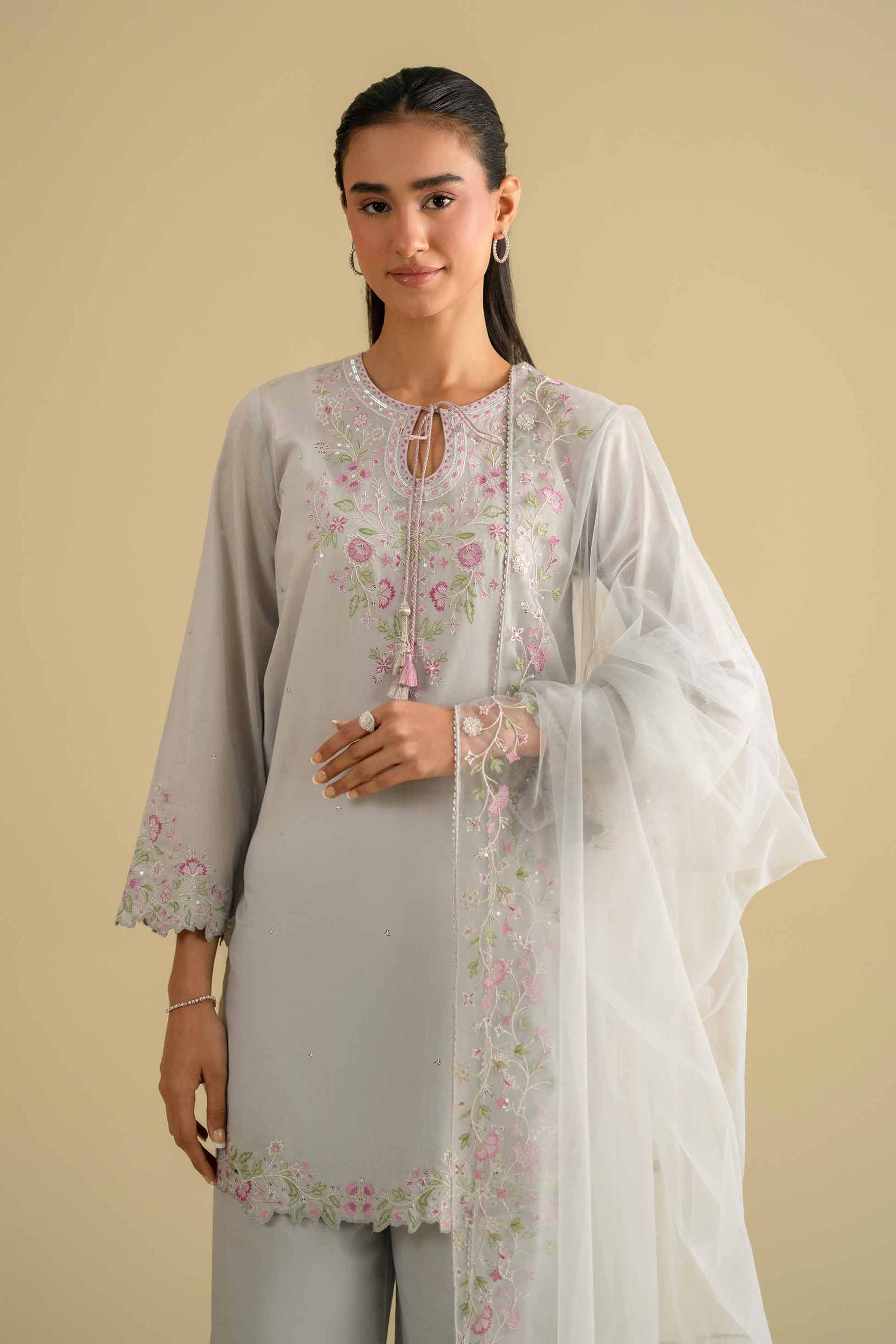3 Piece - Embroidered Suit - KFE26-95 - Image 5
