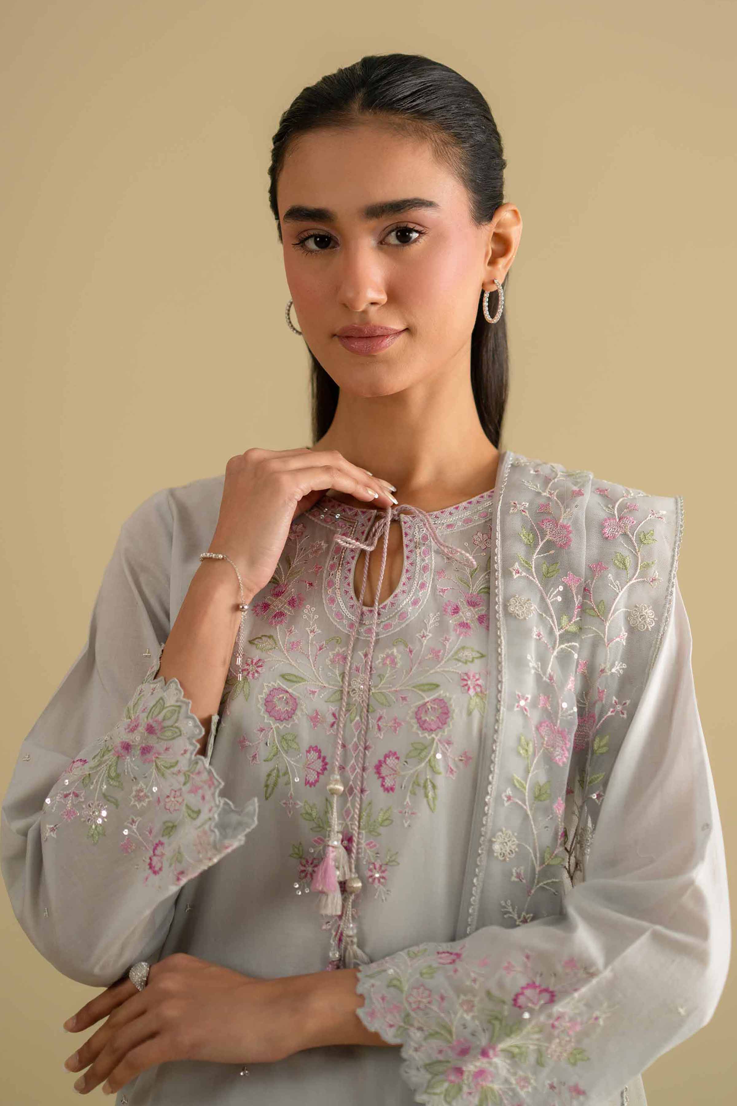 3 Piece - Embroidered Suit - KFE26-95 - Image 7