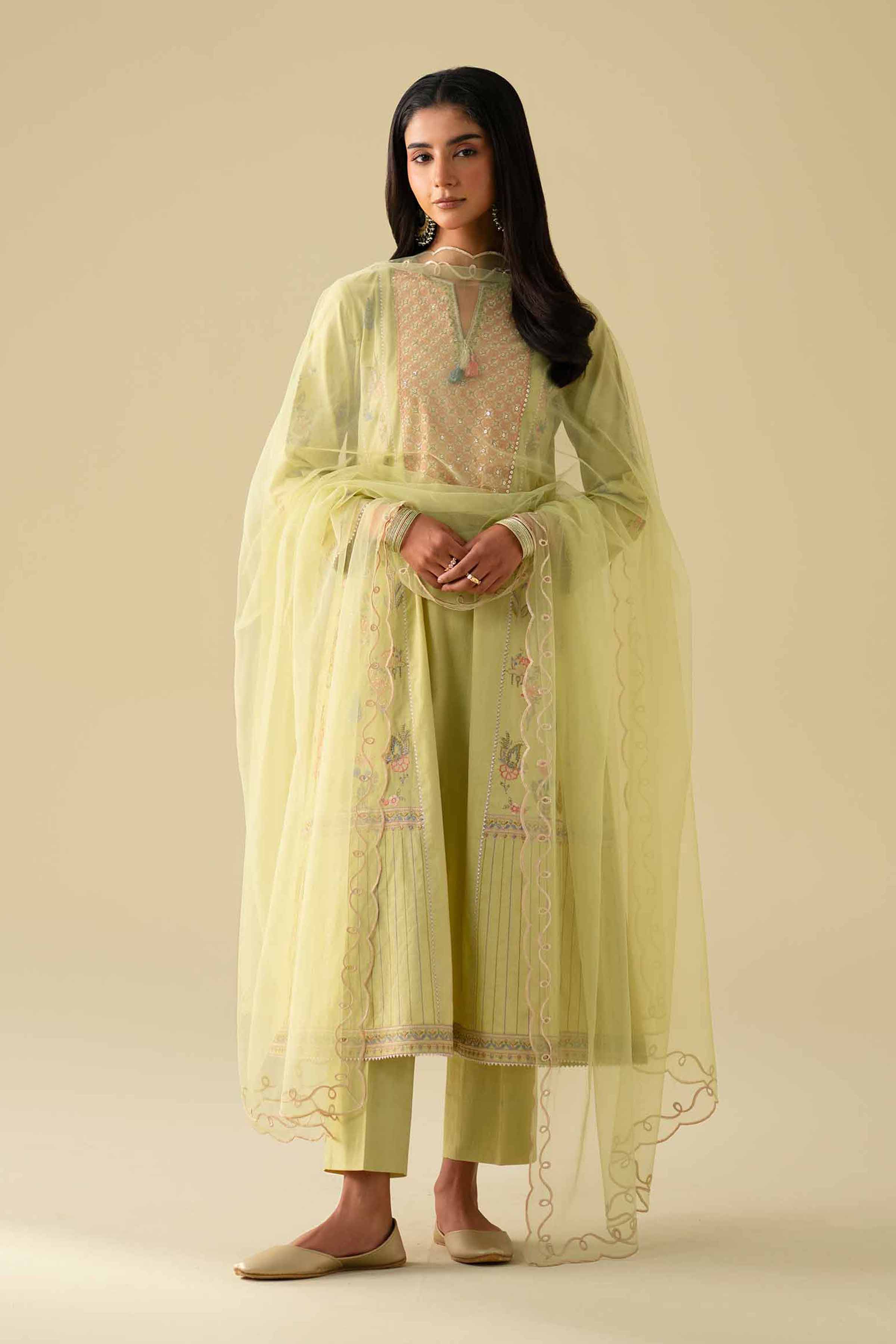 3 Piece - Embroidered Suit - KFE26-98 - Image 6