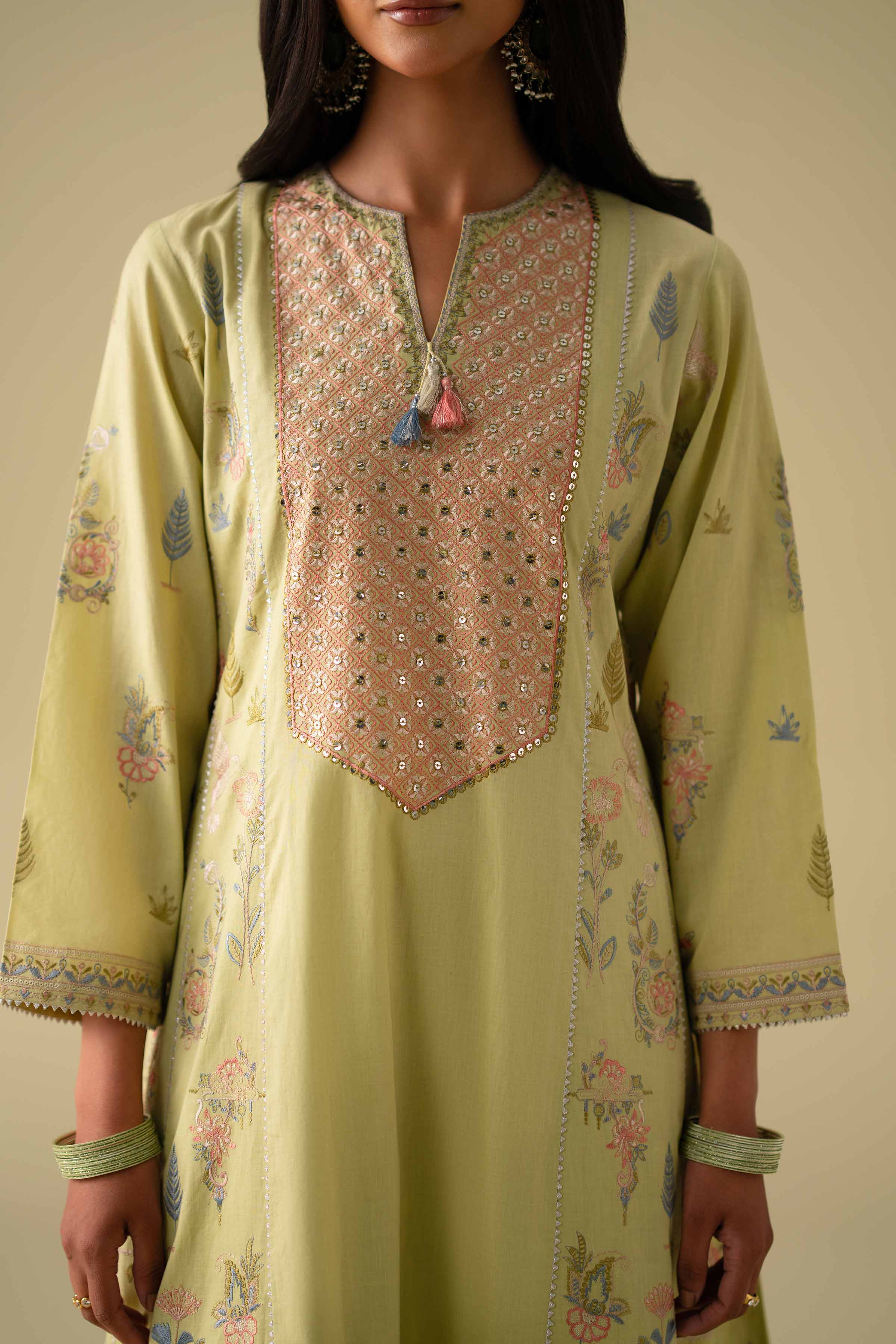 3 Piece - Embroidered Suit - KFE26-98 - Image 8