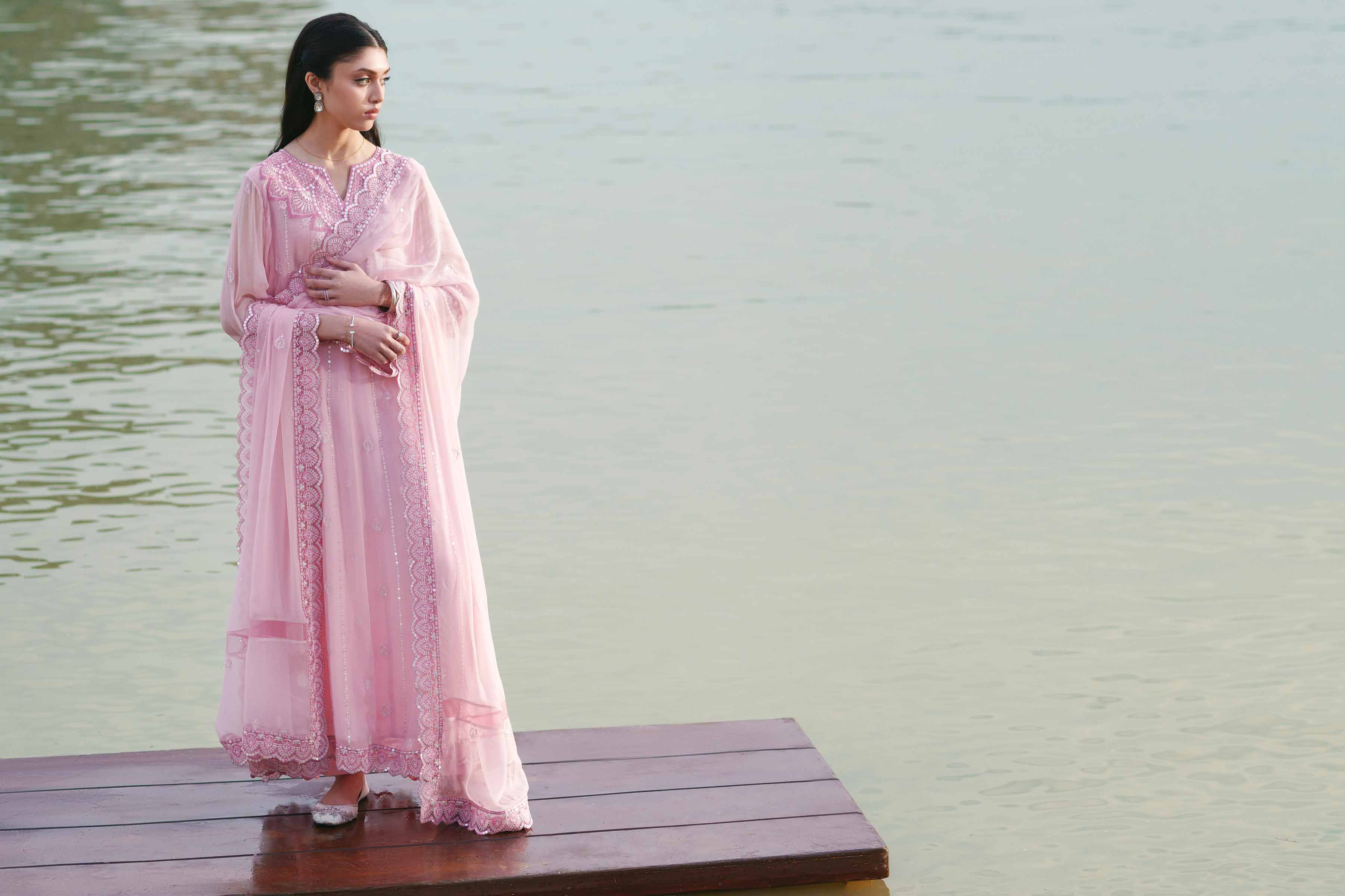 3 Piece - Embroidered Suit - KFE26-99 - Image 10