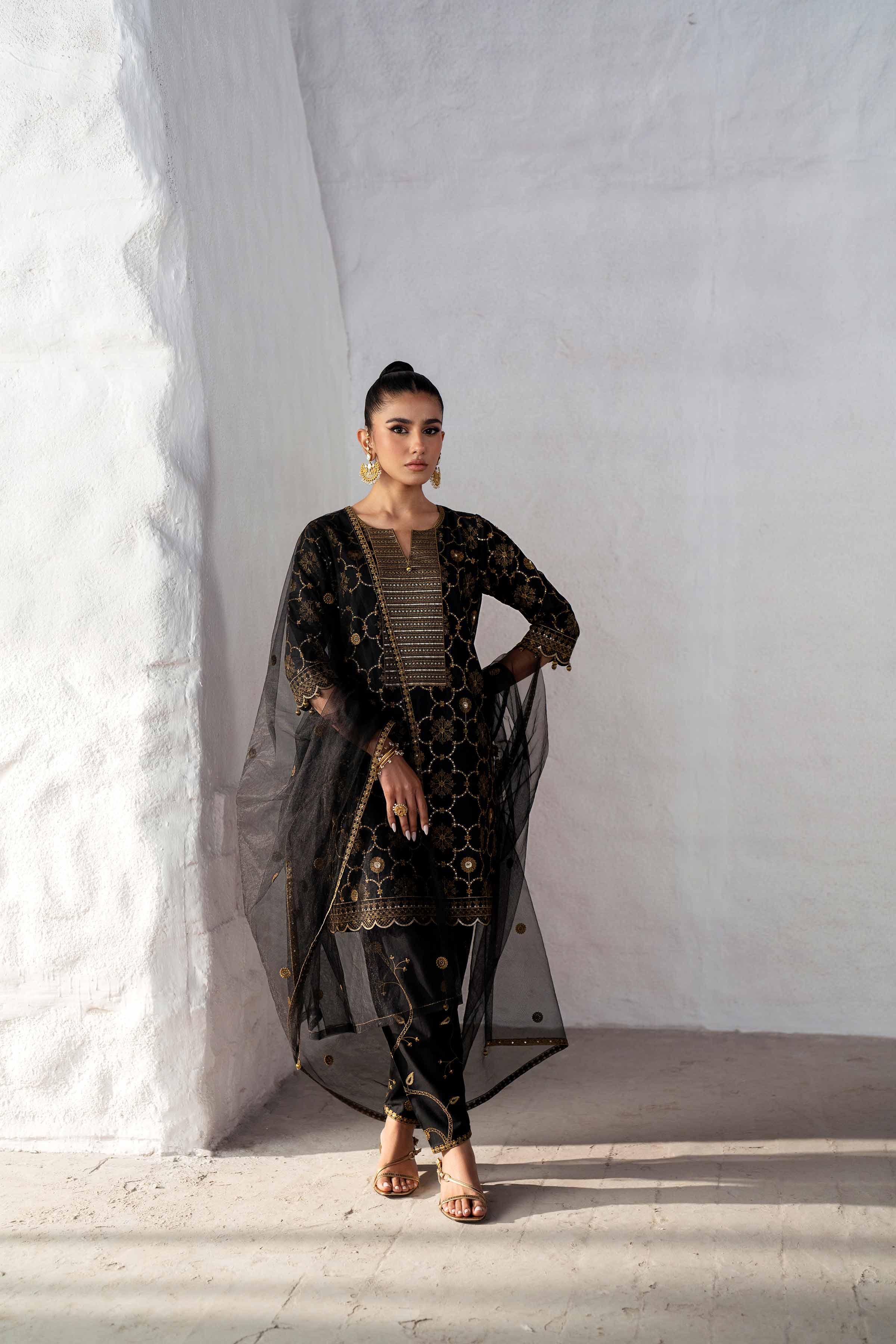 3 Piece - Embroidered Suit - KFS25-01 - Image 3