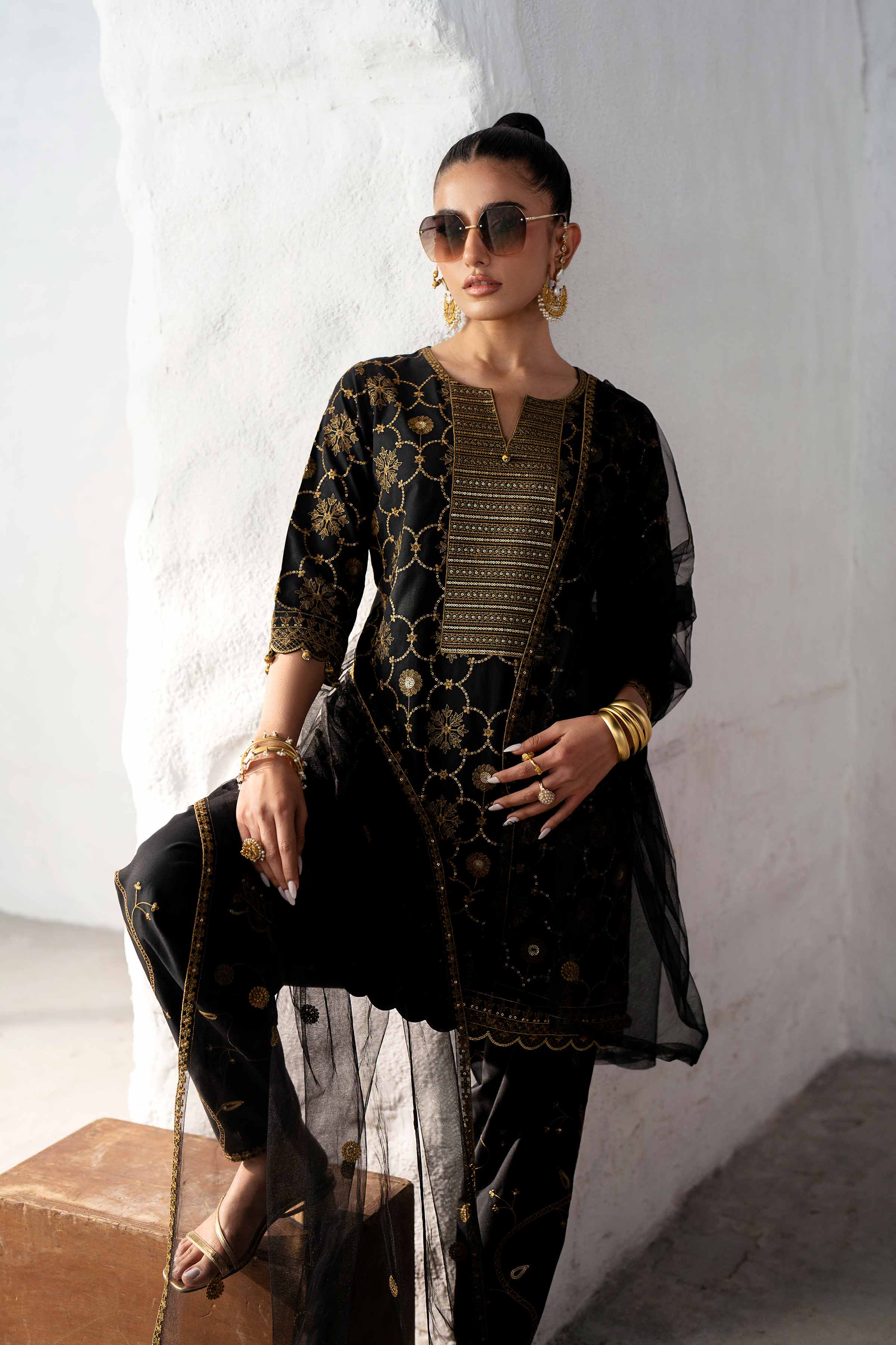 3 Piece - Embroidered Suit - KFS25-01 - Image 6