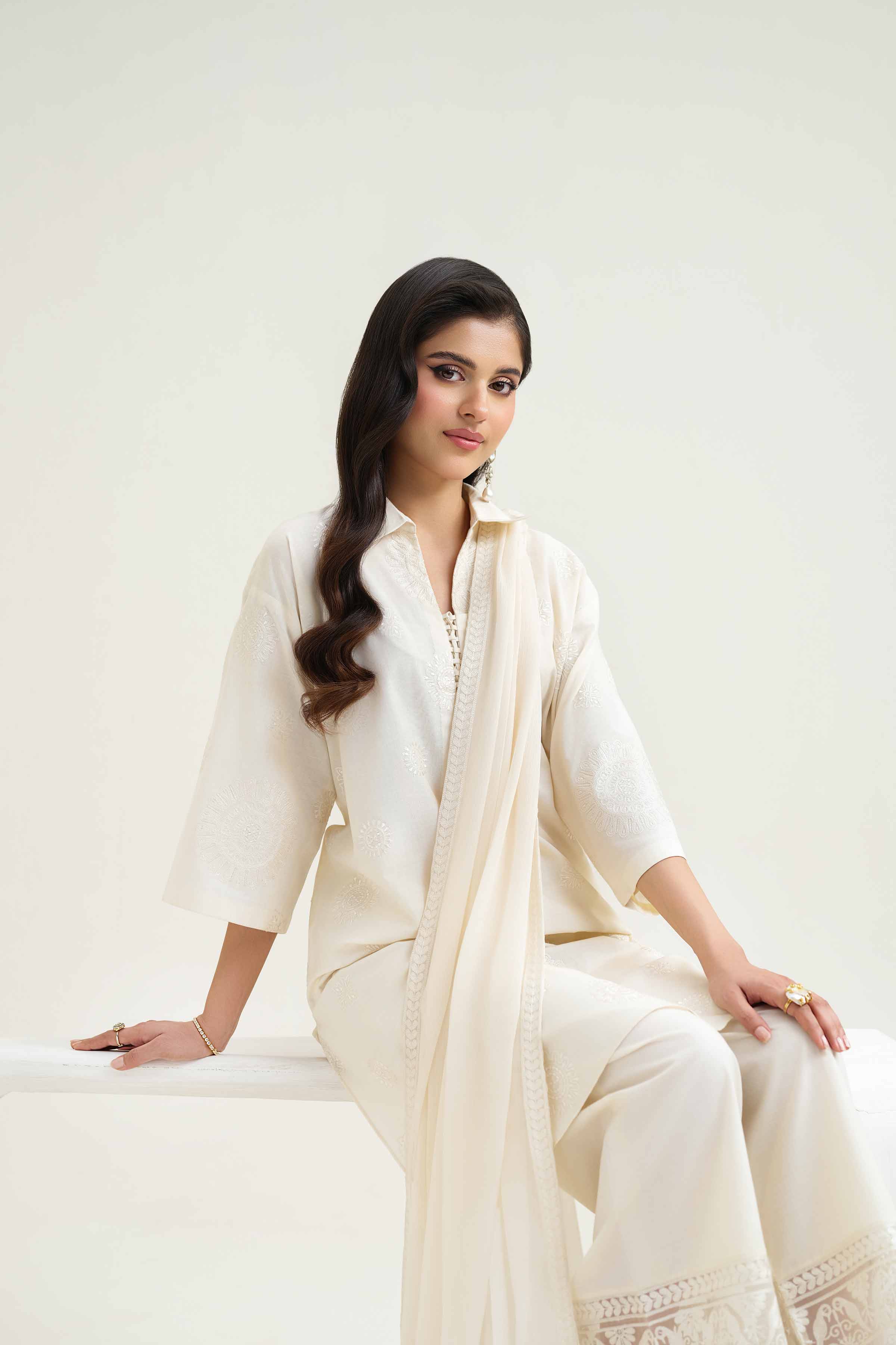 3 Piece - Embroidered Suit - KFS25-02 - Image 2