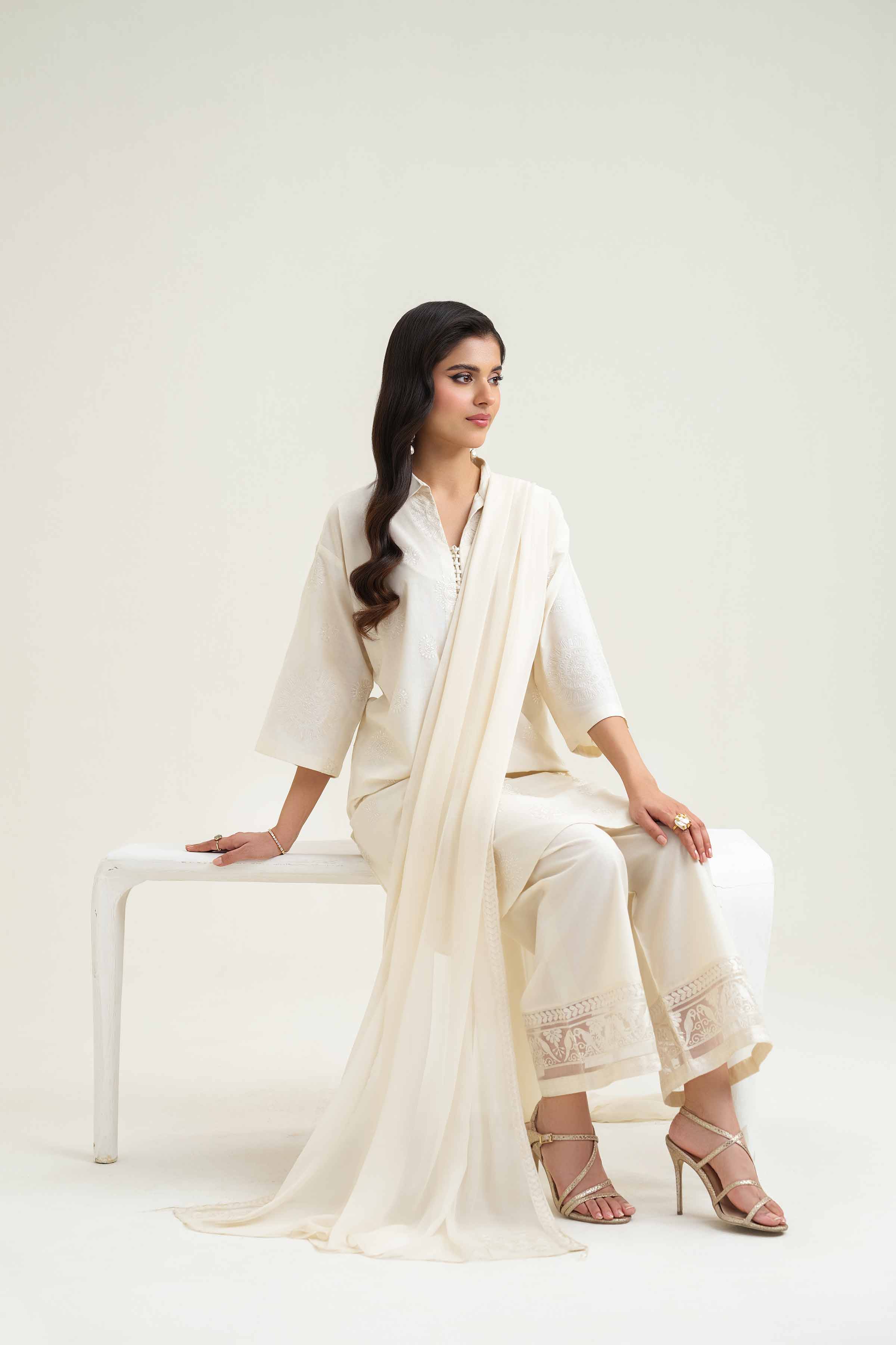 3 Piece - Embroidered Suit - KFS25-02 - Image 7