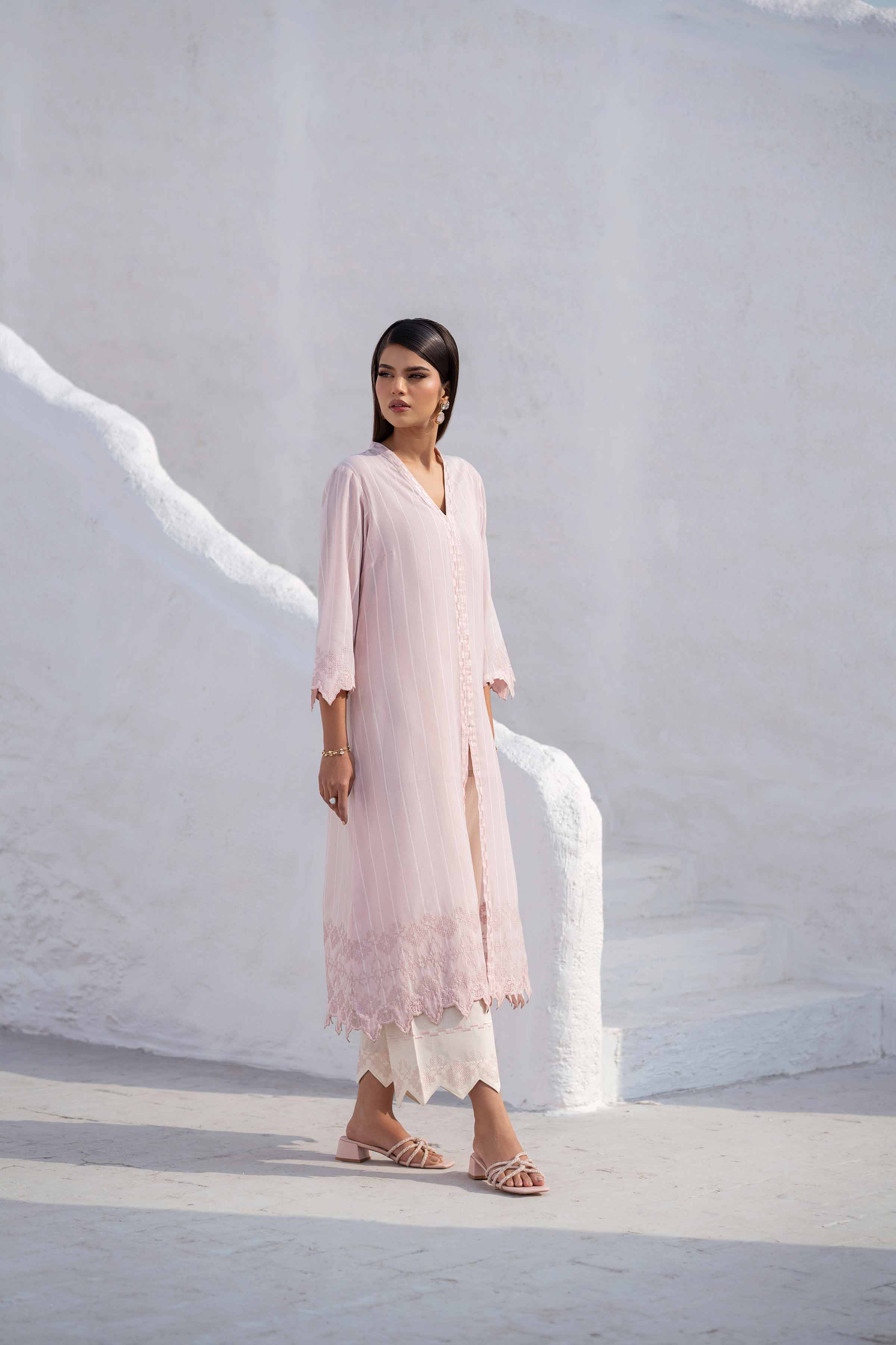 2 Piece - Embroidered Suit - KFS25-03 - Image 4