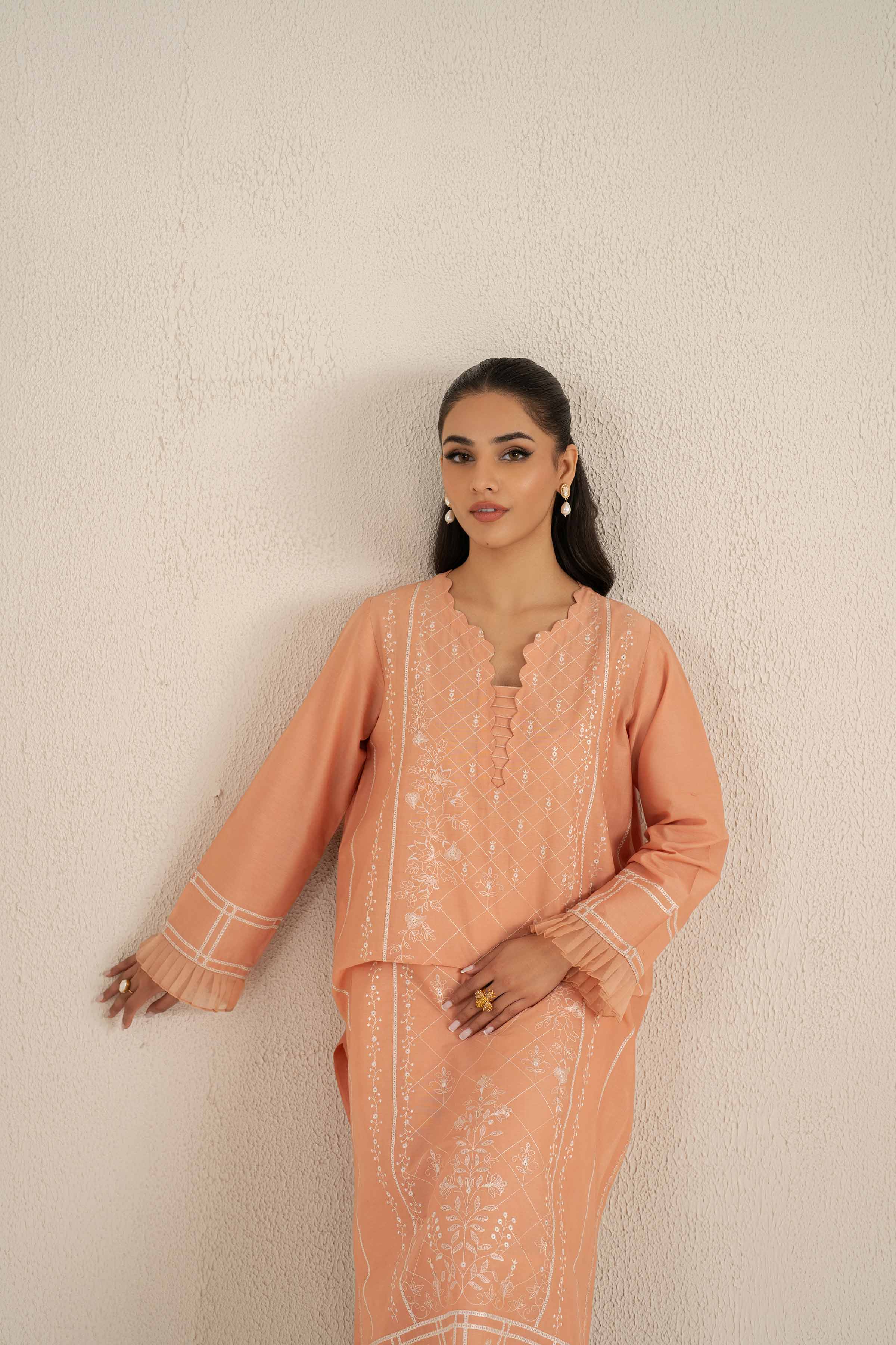 2 Piece - Embroidered Suit - KFS25-05 - Image 5