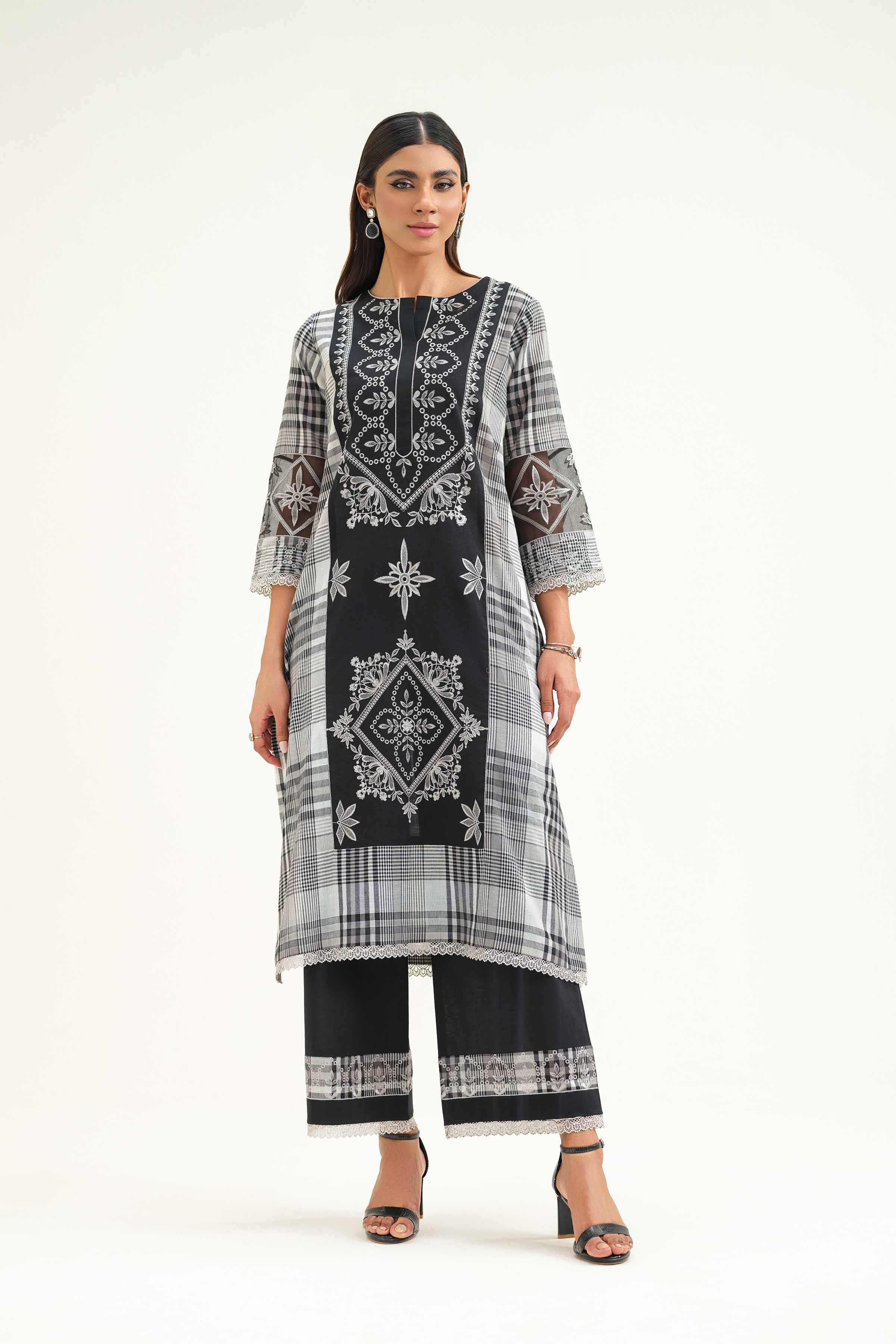 2 Piece - Embroidered Suit - KFS25-09 - Image 6