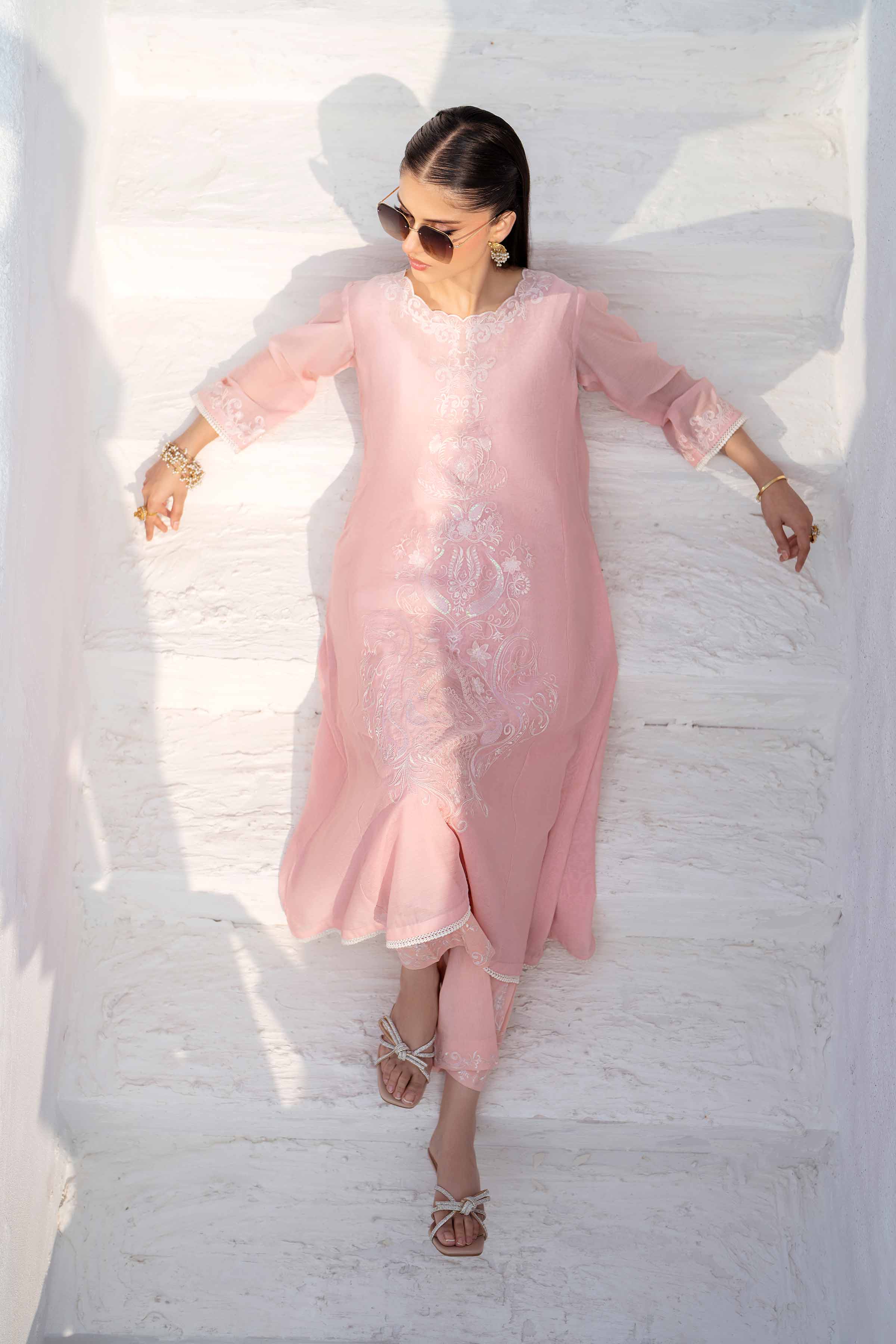 2 Piece - Embroidered Suit - KFS25-11 - Image 4