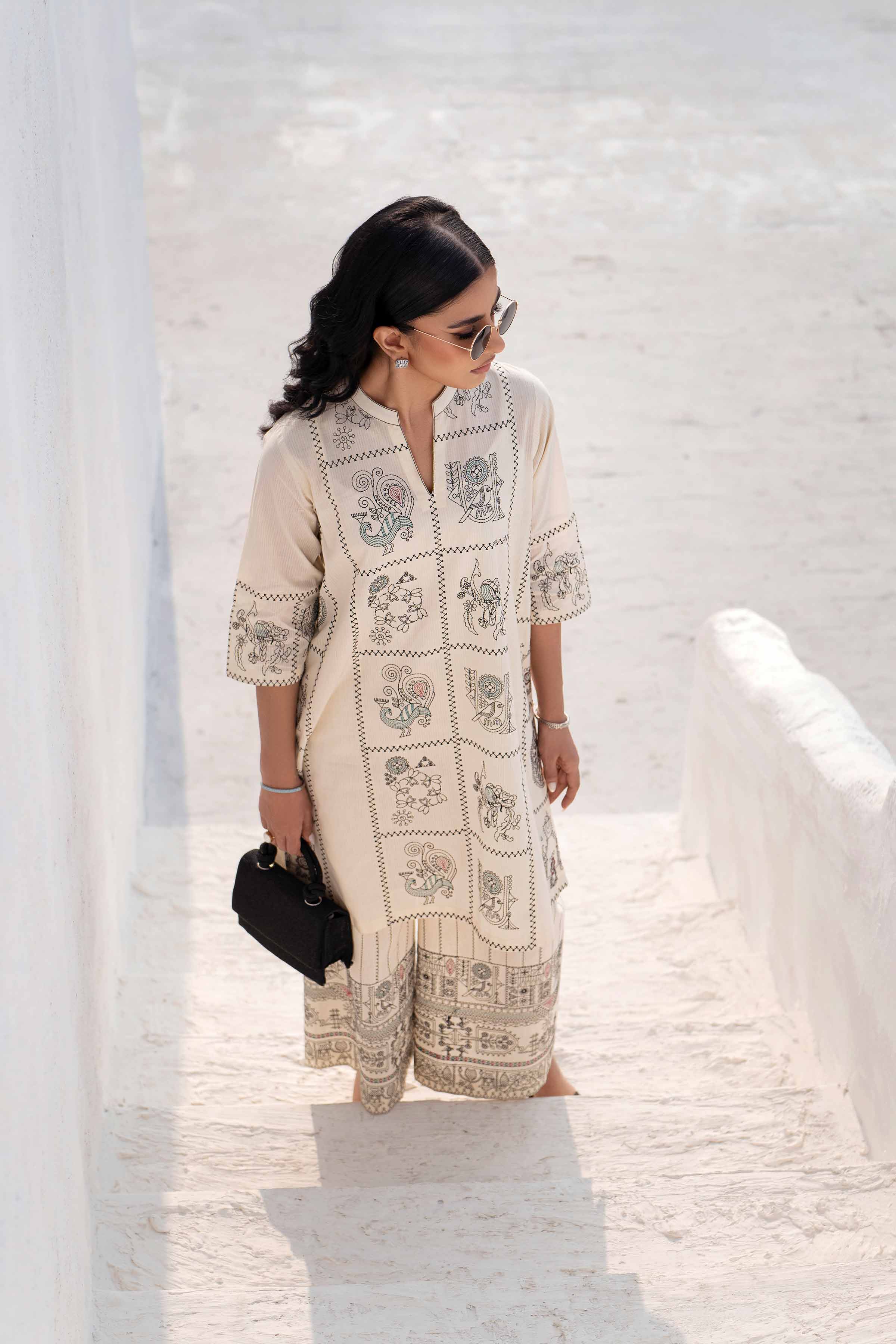 2 Piece - Embroidered Suit - KFS25-12 - Image 6