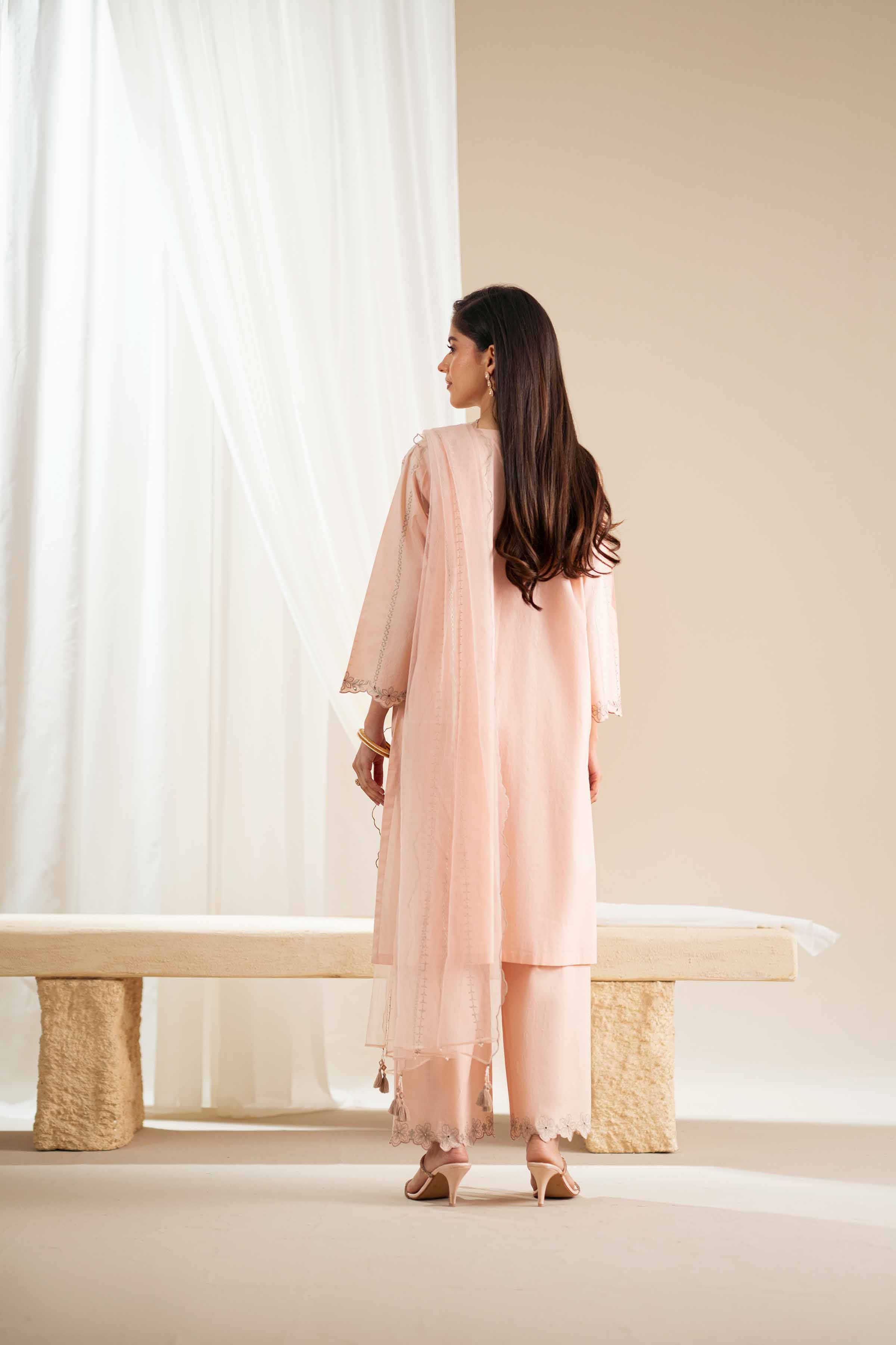 3 Piece - Embroidered Suit - KFS25-123 - Image 3