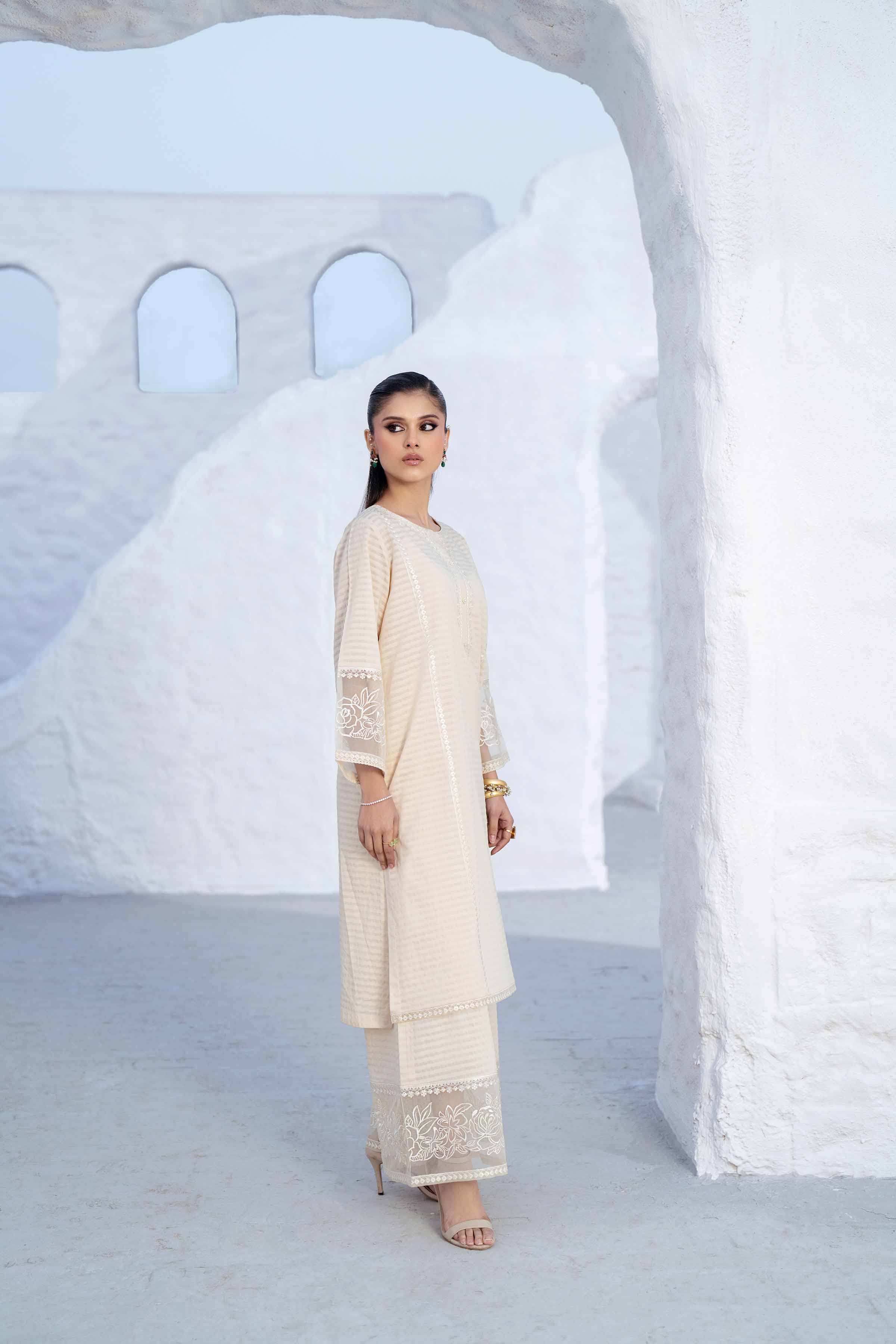 2 Piece - Embroidered Suit - KFS25-13 - Image 4