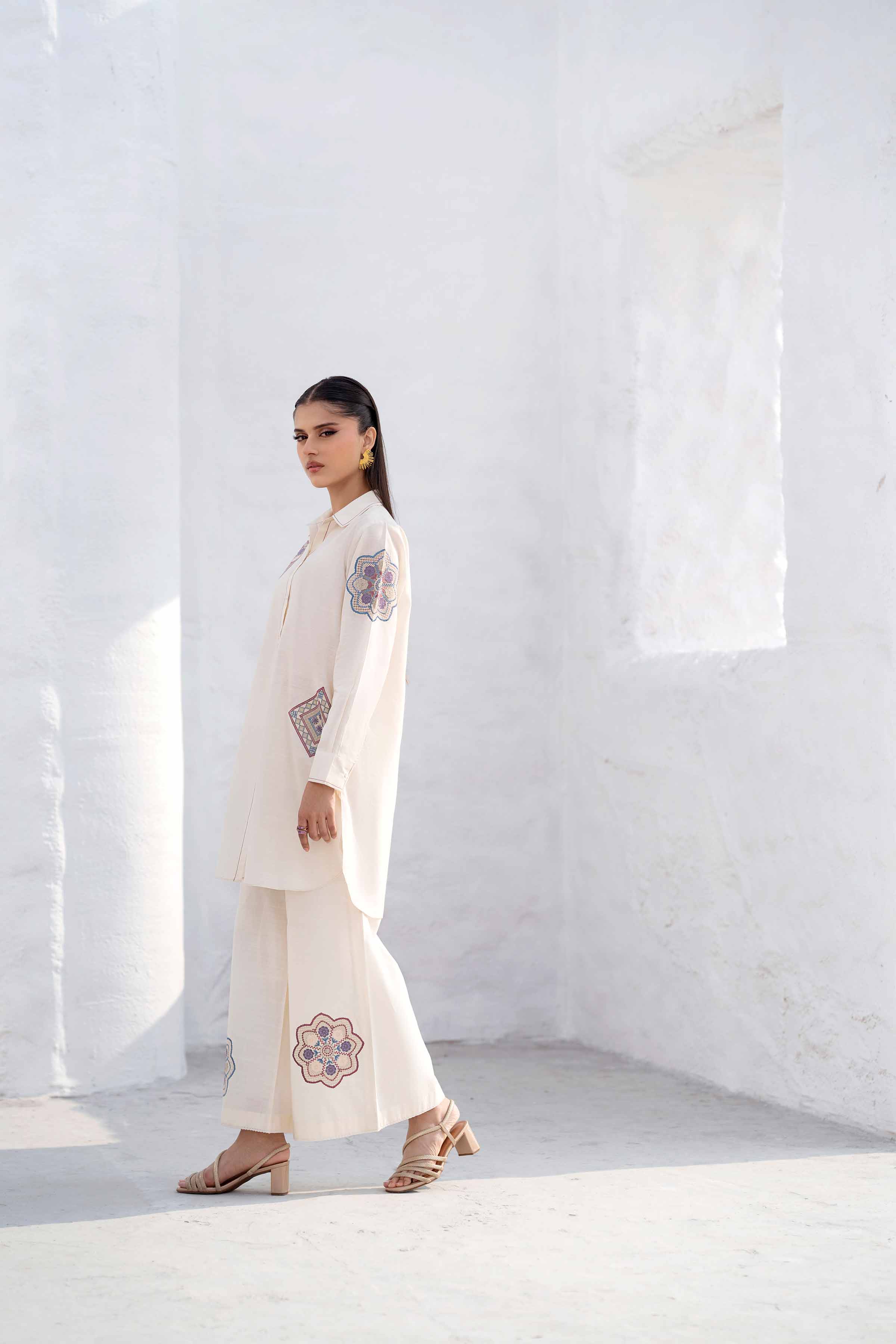 2 Piece - Embroidered Suit - KFS25-14 - Image 5