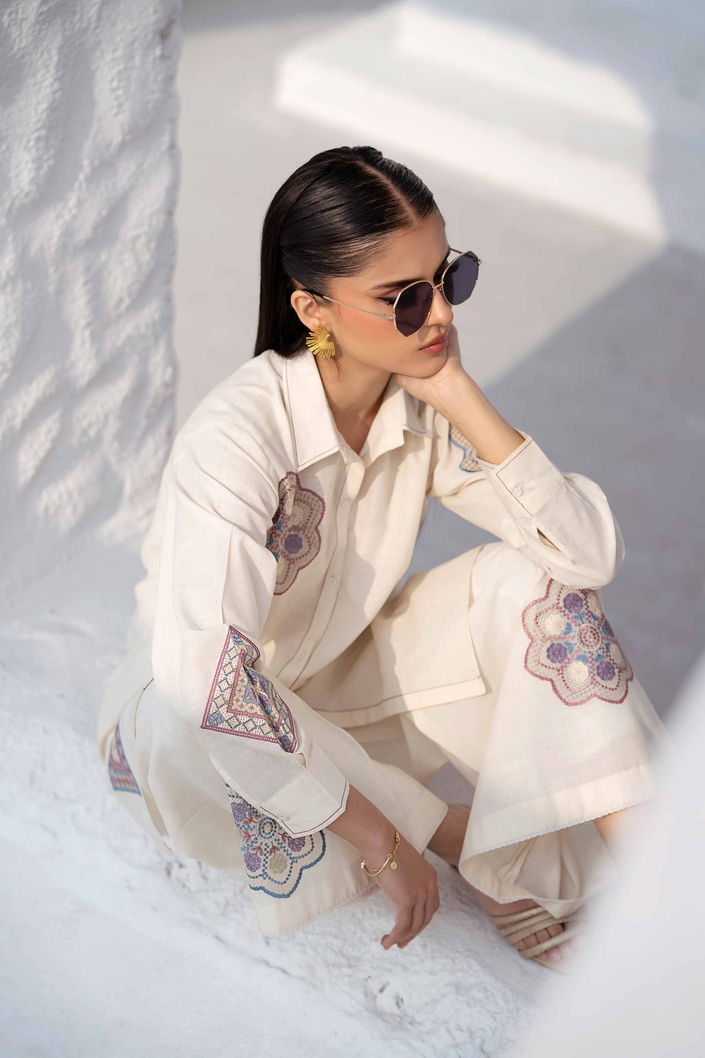 2 Piece - Embroidered Suit - KFS25-14 - Image 6