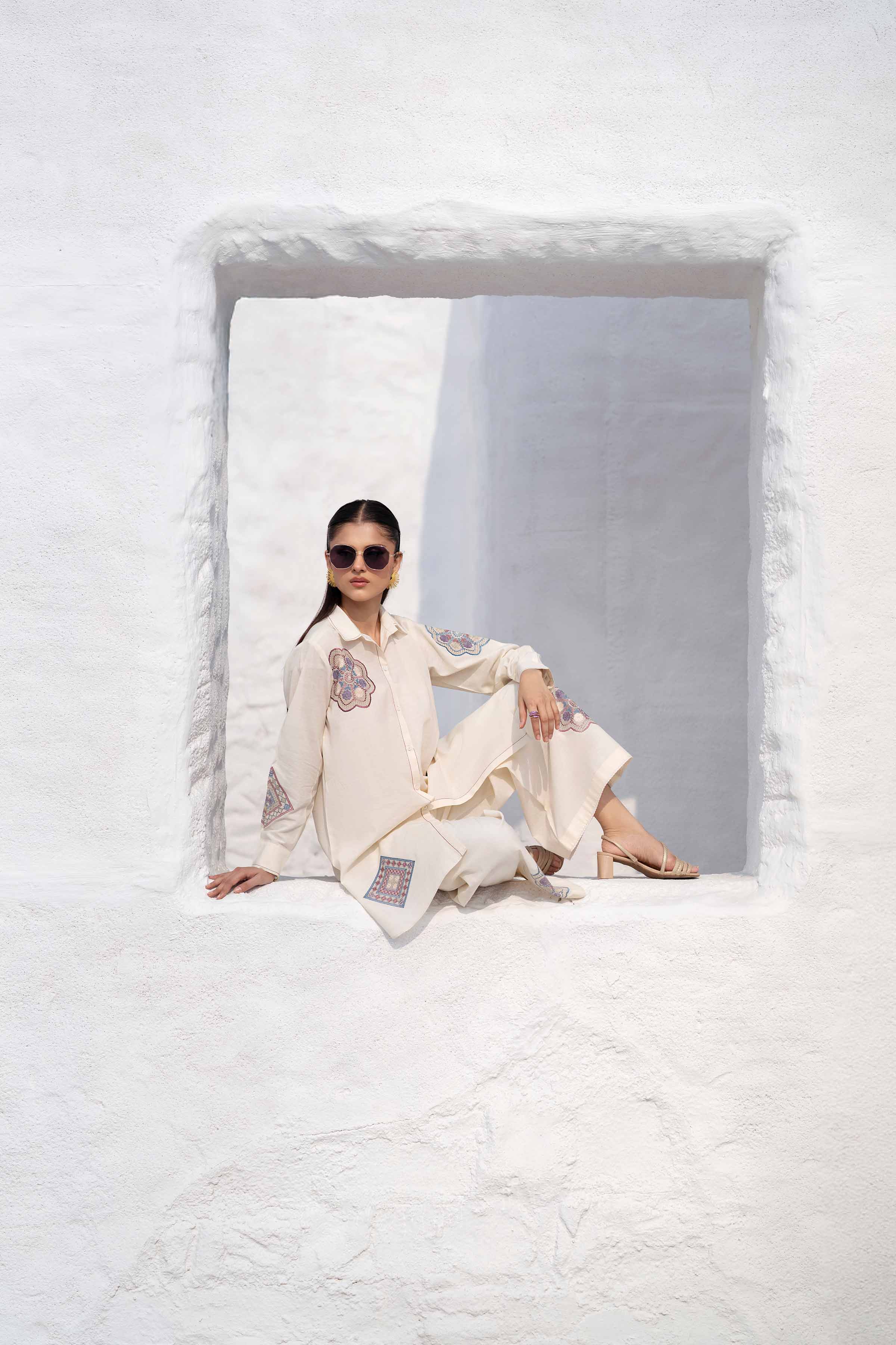 2 Piece - Embroidered Suit - KFS25-14 - Image 7