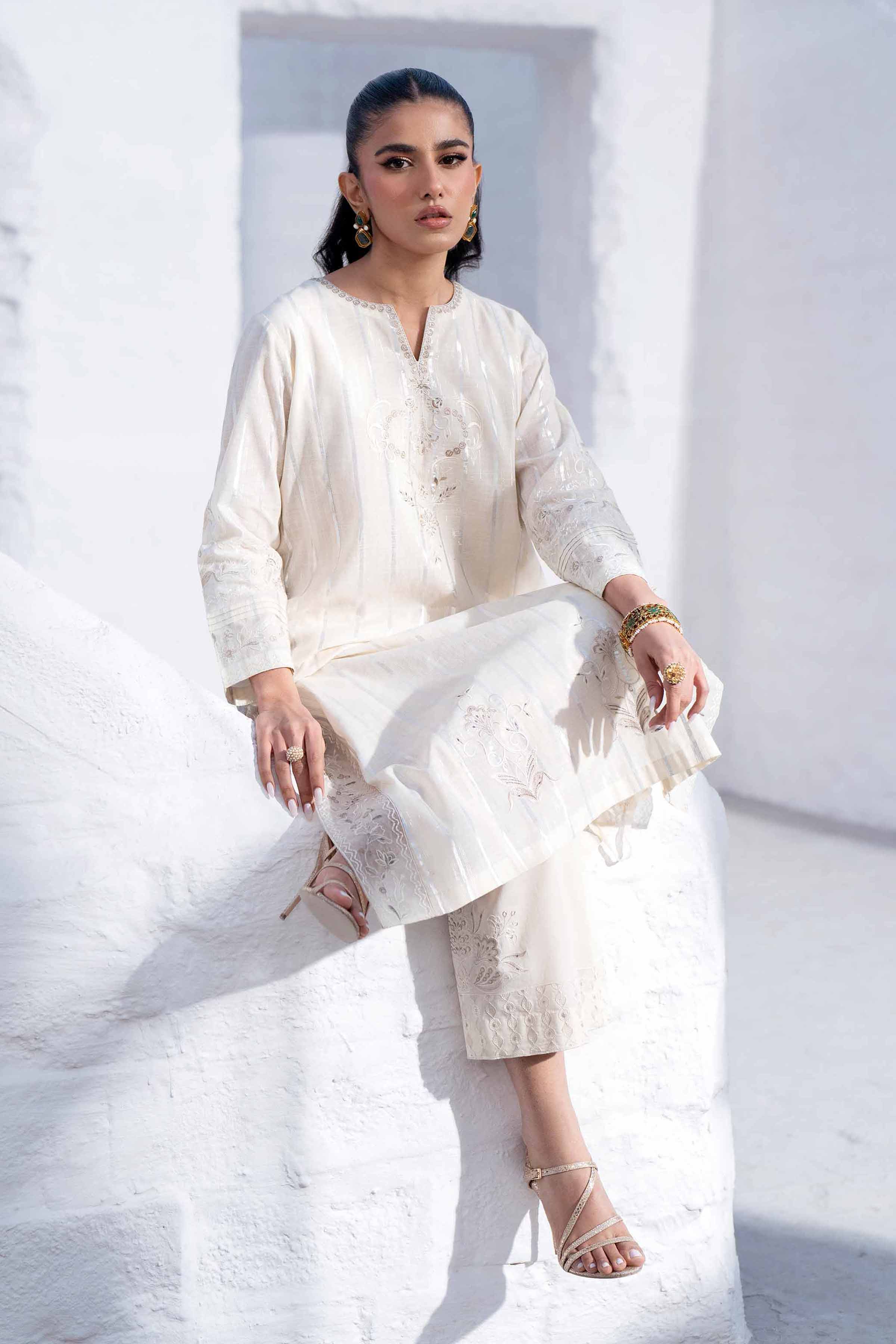 2 Piece - Embroidered Suit - KFS25-15 - Image 2