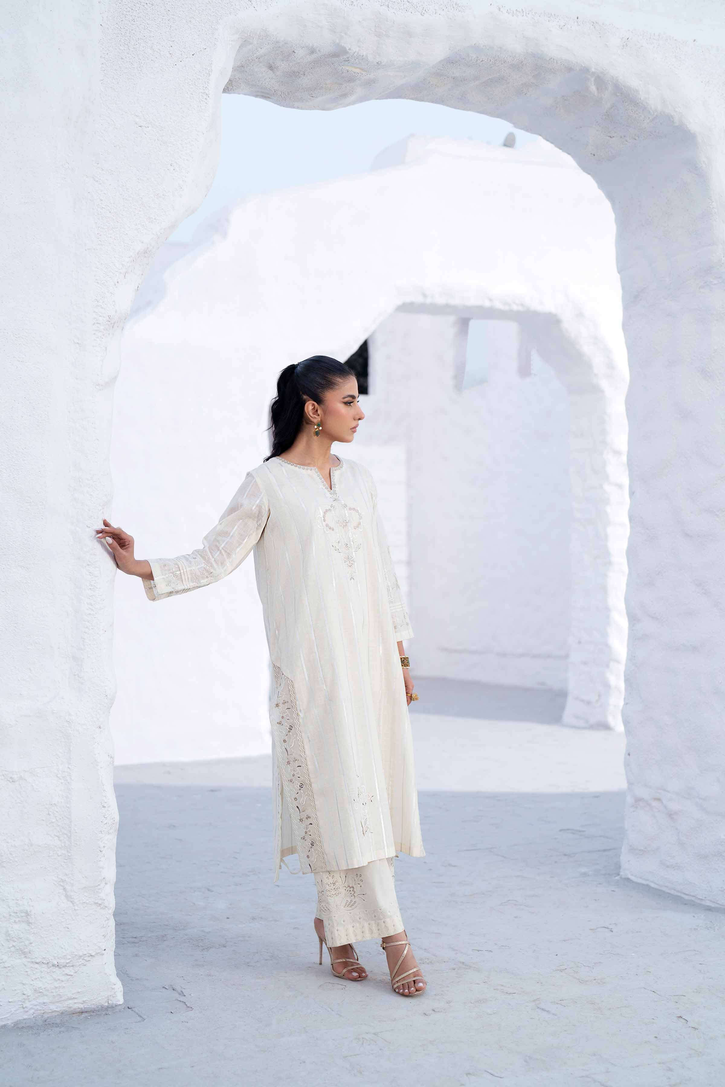 2 Piece - Embroidered Suit - KFS25-15 - Image 3