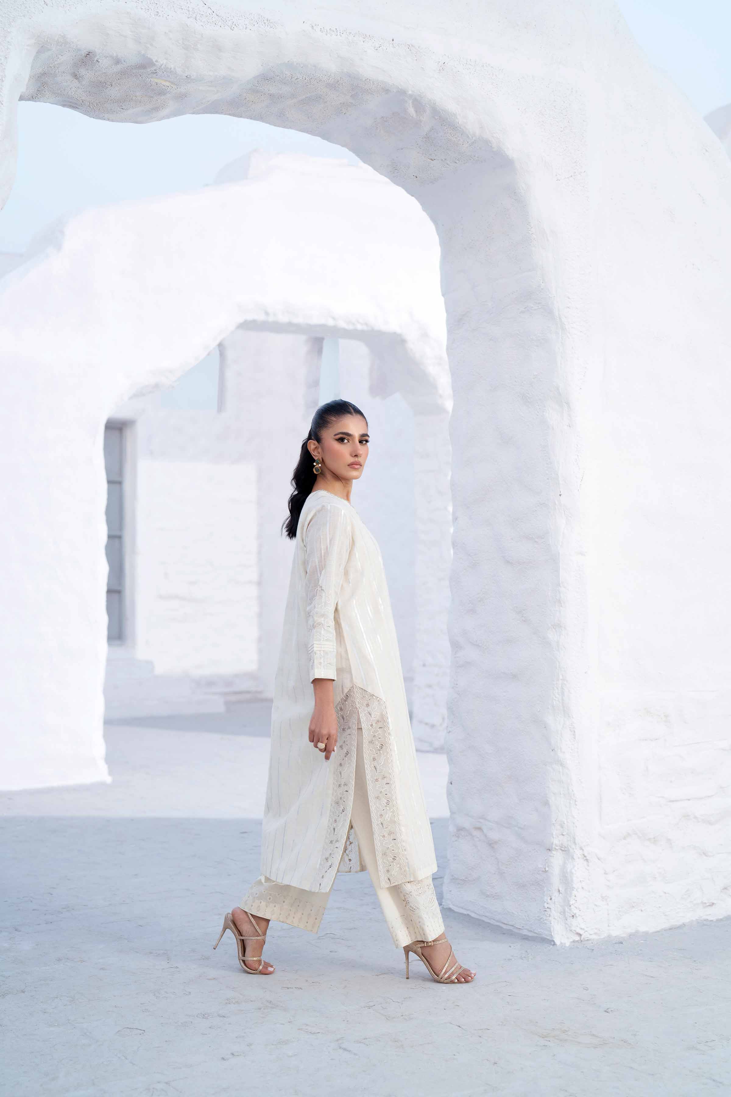 2 Piece - Embroidered Suit - KFS25-15 - Image 5