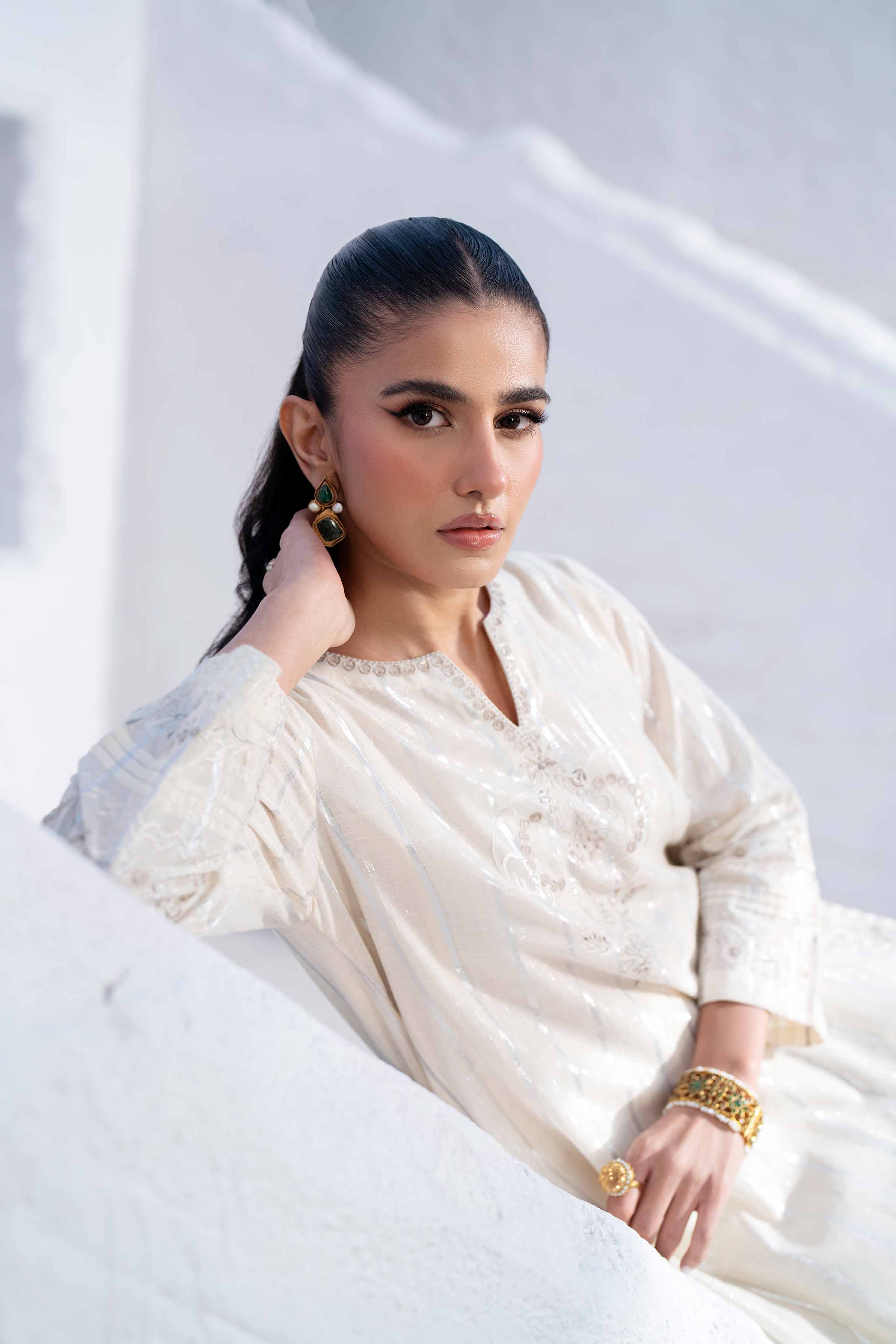 2 Piece - Embroidered Suit - KFS25-15 - Image 6
