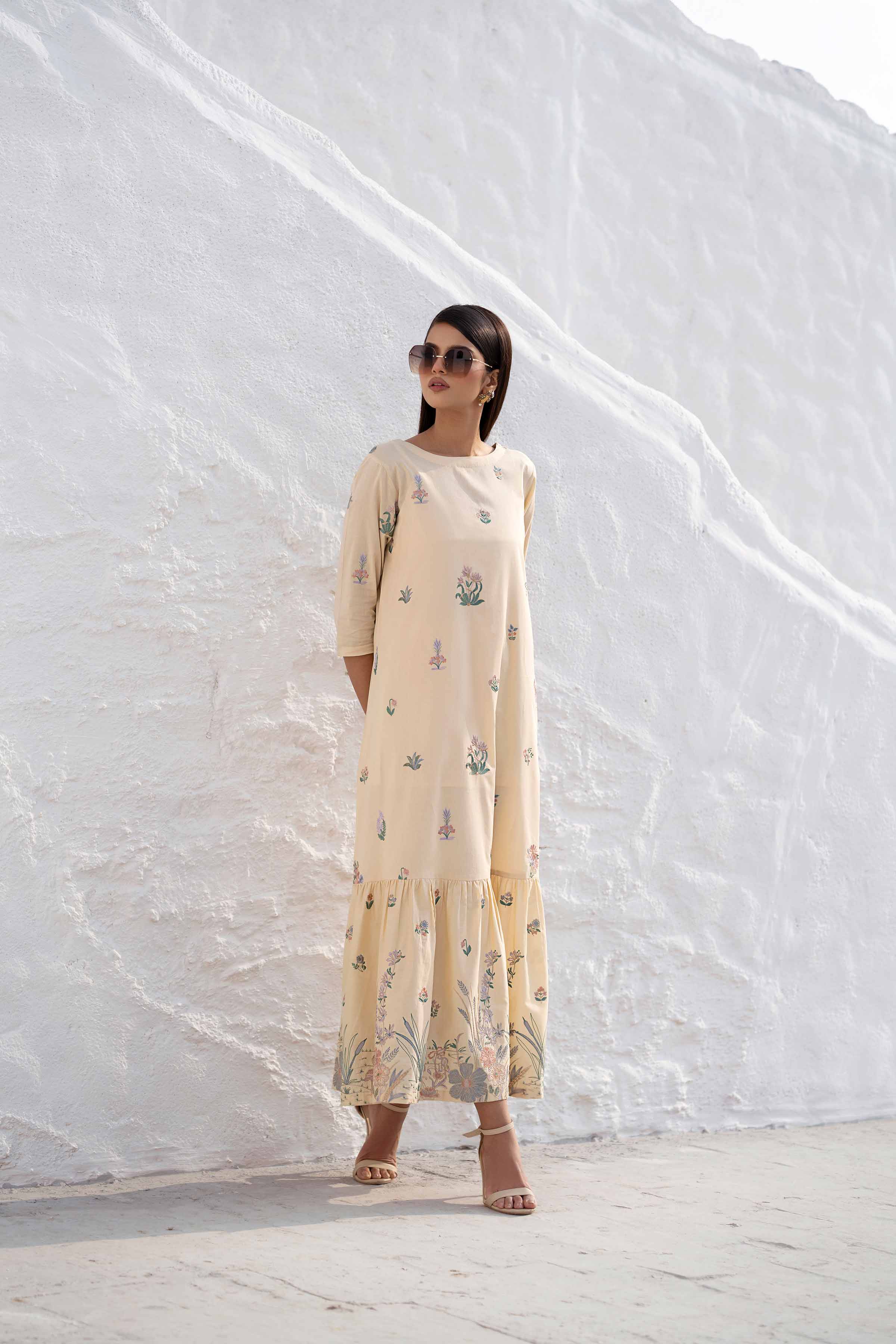 Embroidered Dress - KFS25-17 - Image 5