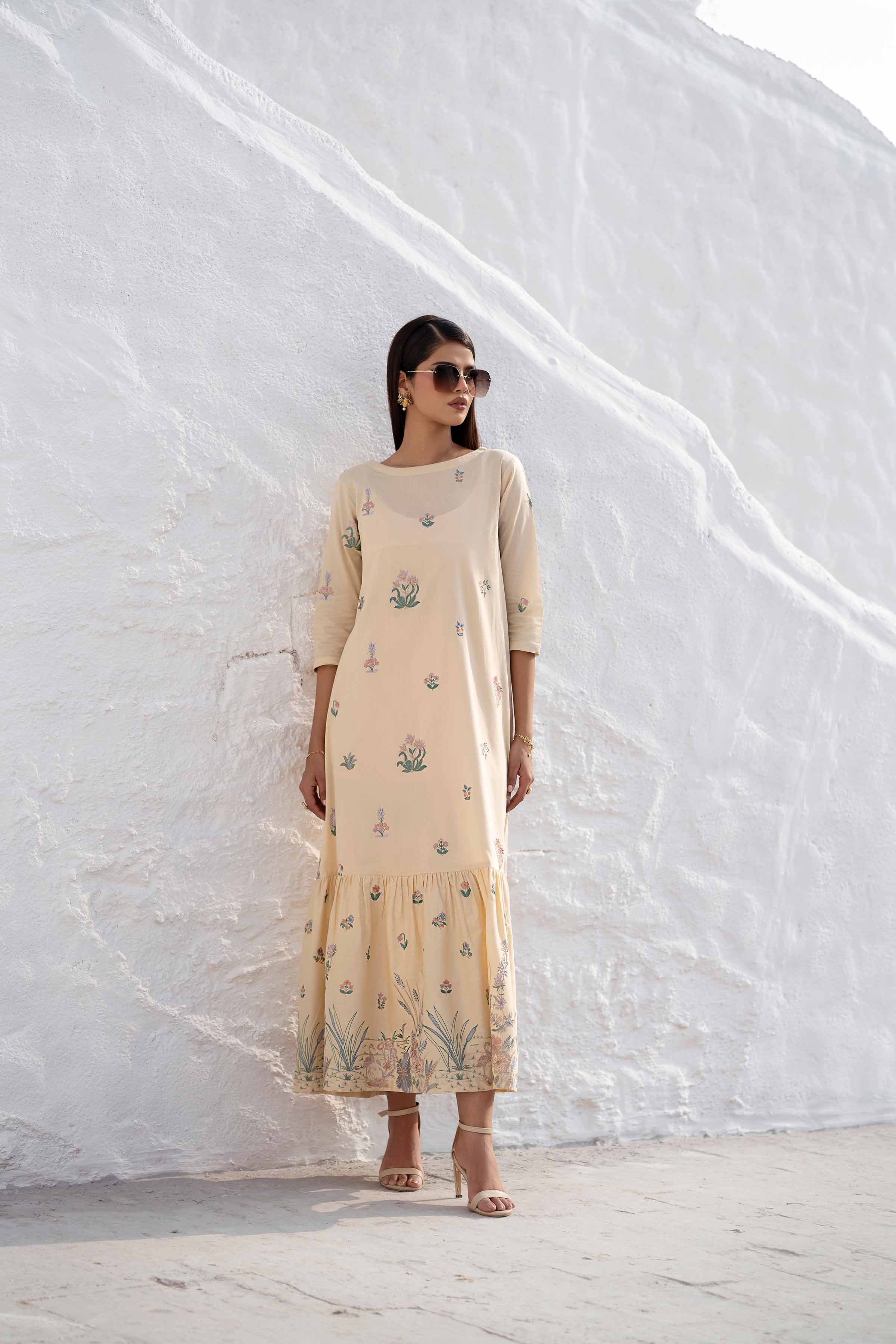 Embroidered Dress - KFS25-17 - Image 6