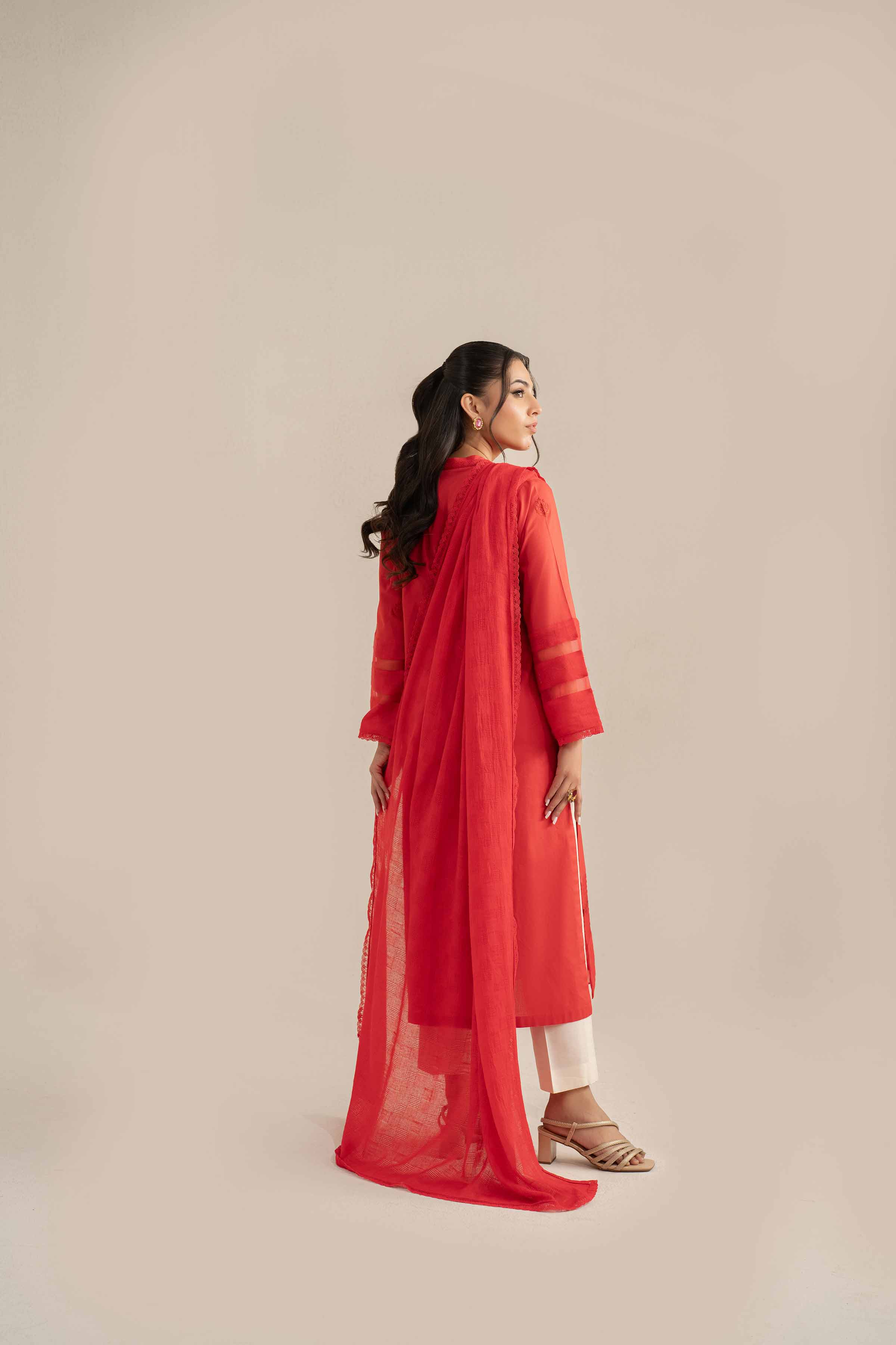 2 Piece - Embroidered Suit - KFS25-19 - Image 3