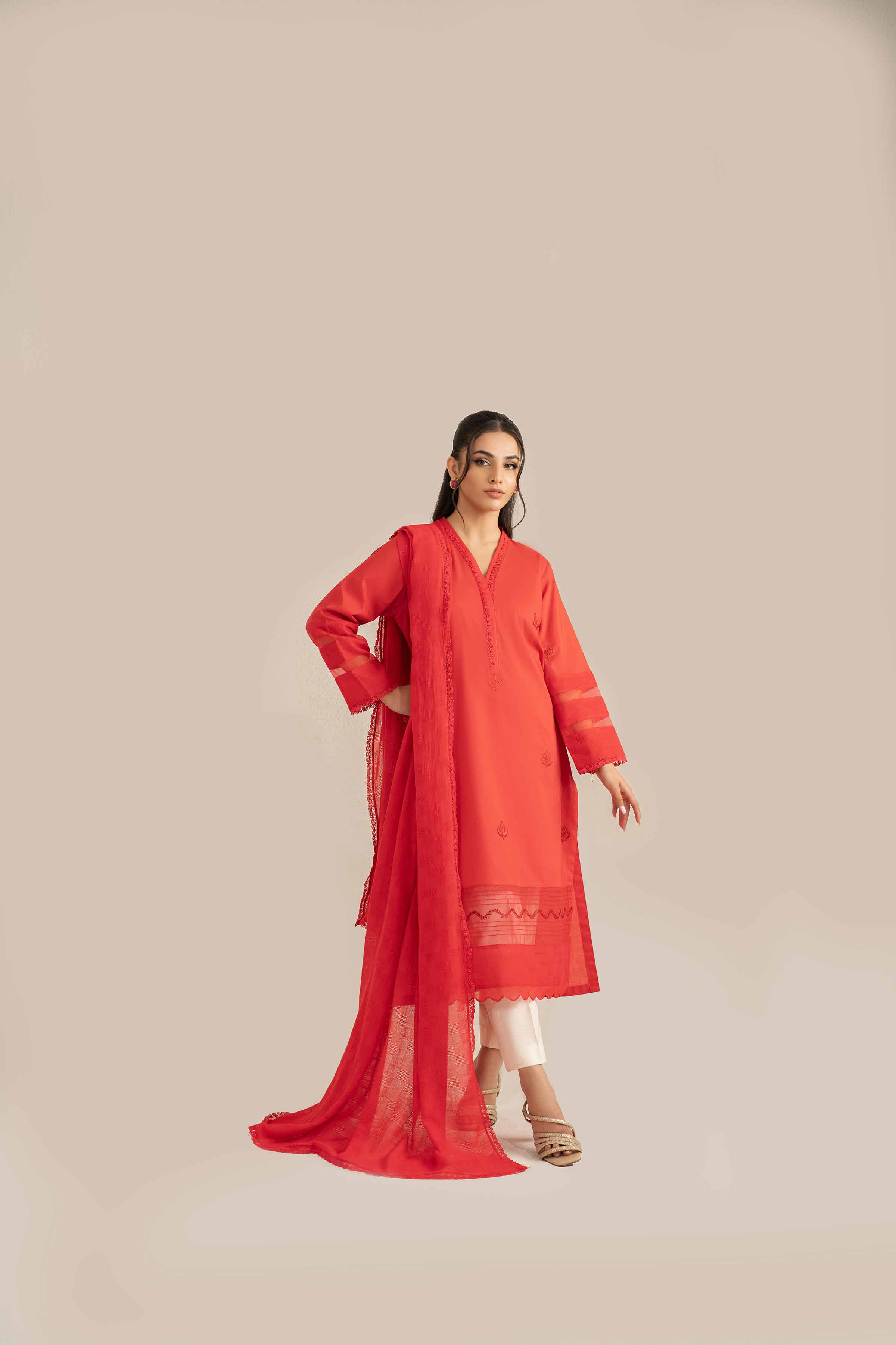 2 Piece - Embroidered Suit - KFS25-19 - Image 6