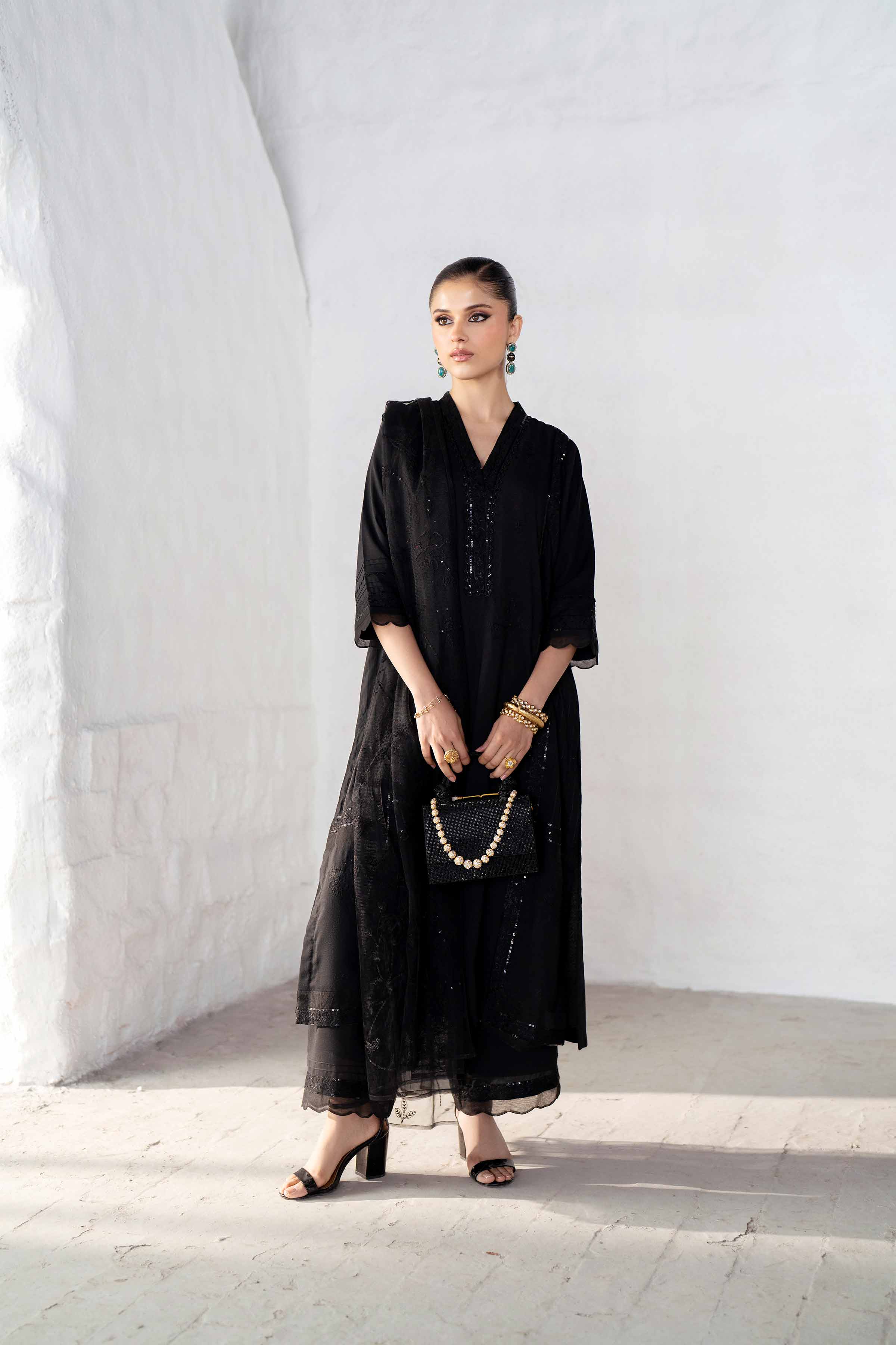 3 Piece - Embroidered Suit - KFS25-21 - Image 4