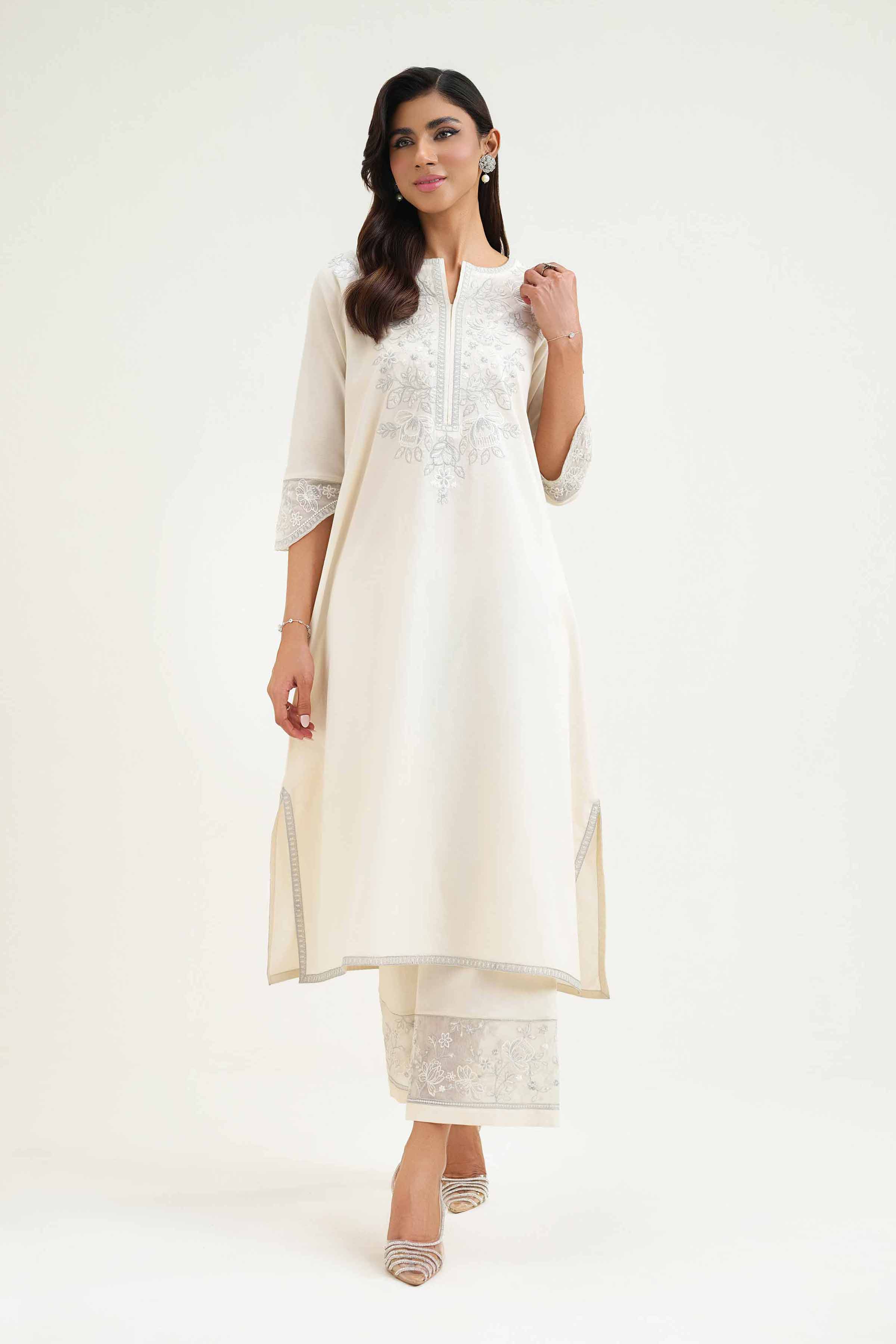 2 Piece - Embroidered Suit - KFS25-22 - Image 2