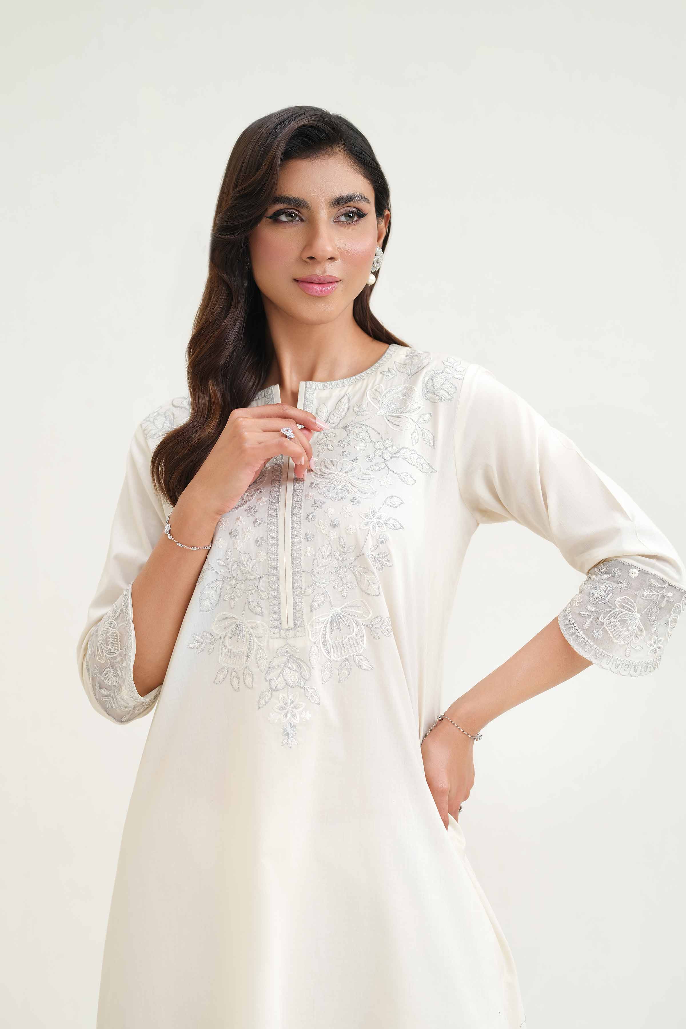 2 Piece - Embroidered Suit - KFS25-22 - Image 5