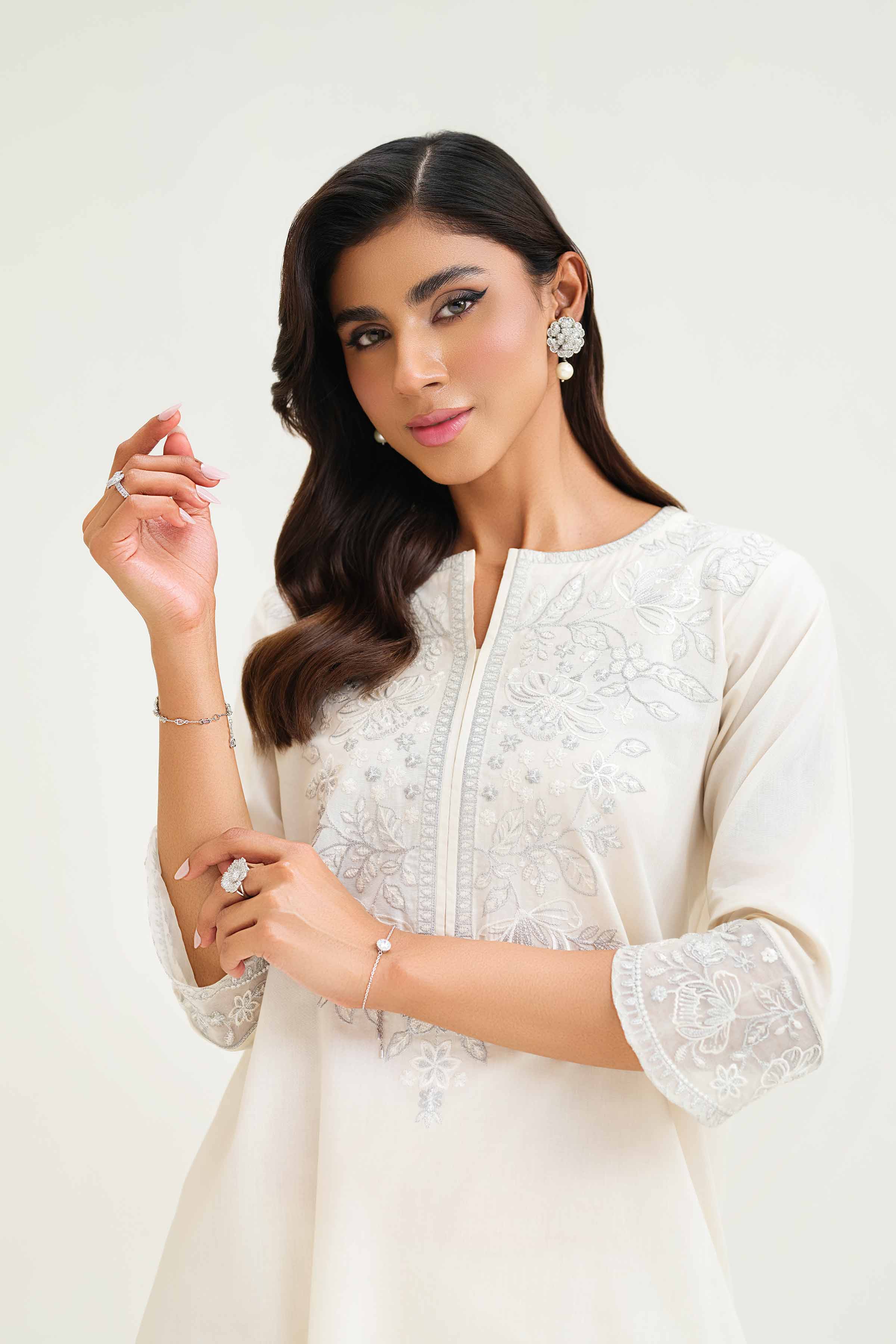 2 Piece - Embroidered Suit - KFS25-22 - Image 8