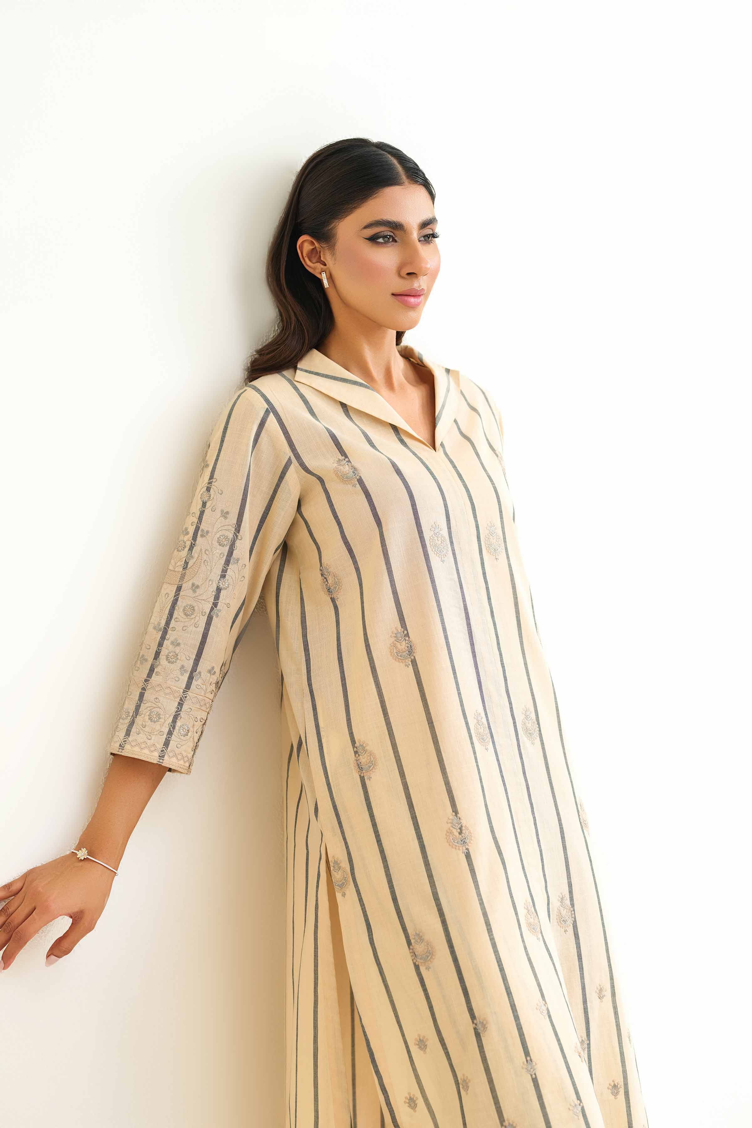 2 Piece - Embroidered Suit - KFS25-27 - Image 4