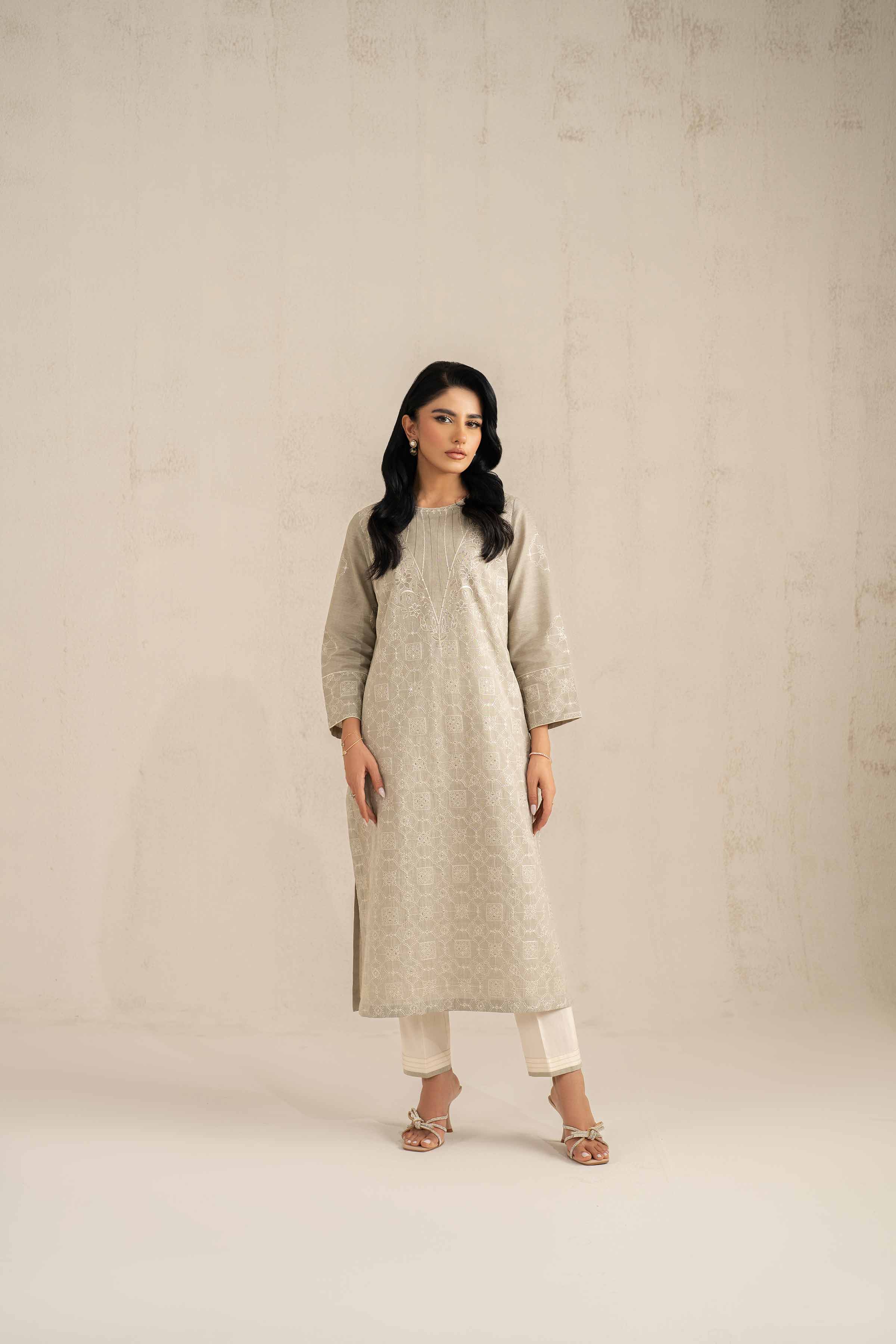 2 Piece - Embroidered Suit - KFS25-30 - Image 3