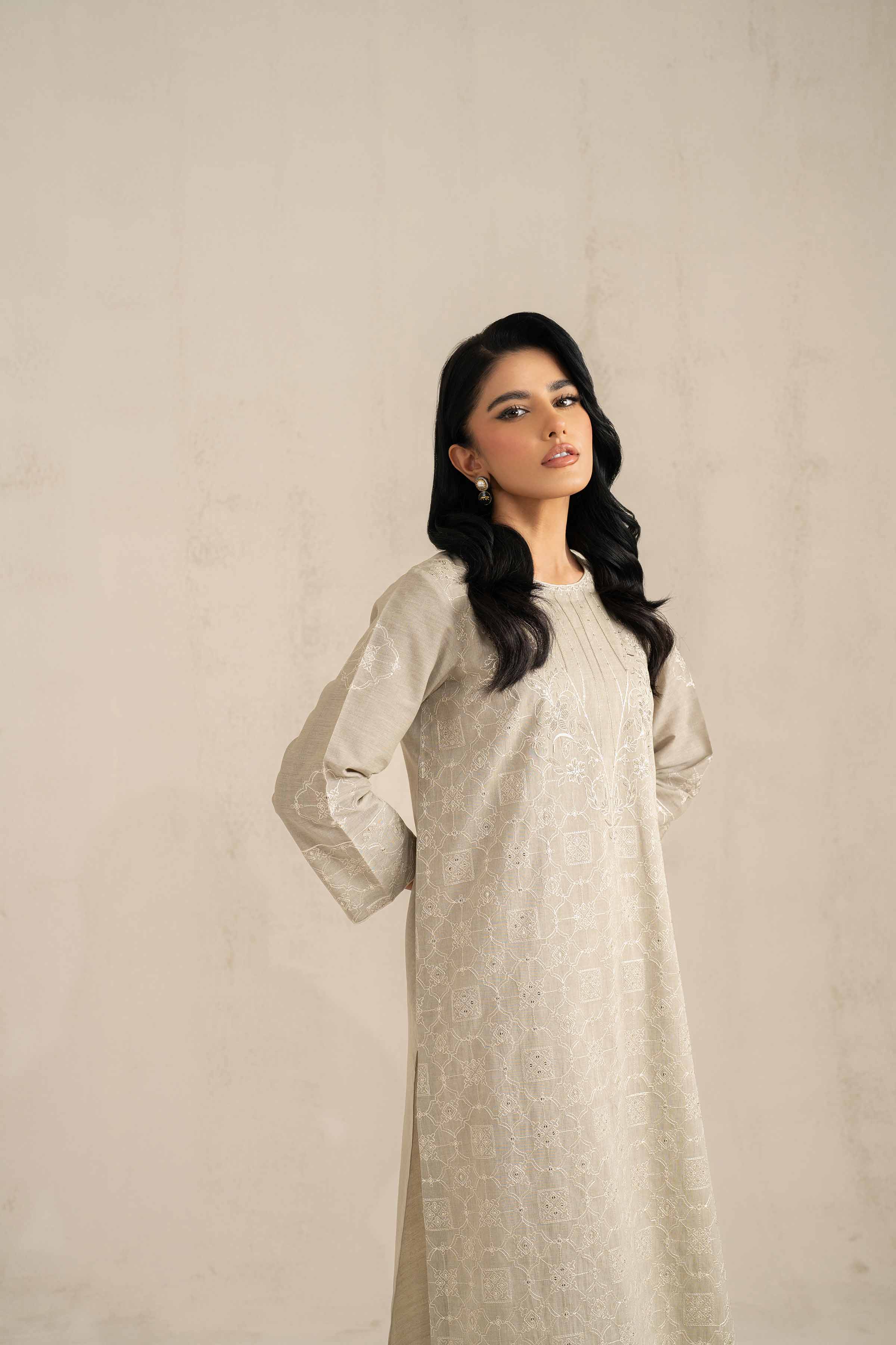 2 Piece - Embroidered Suit - KFS25-30 - Image 4